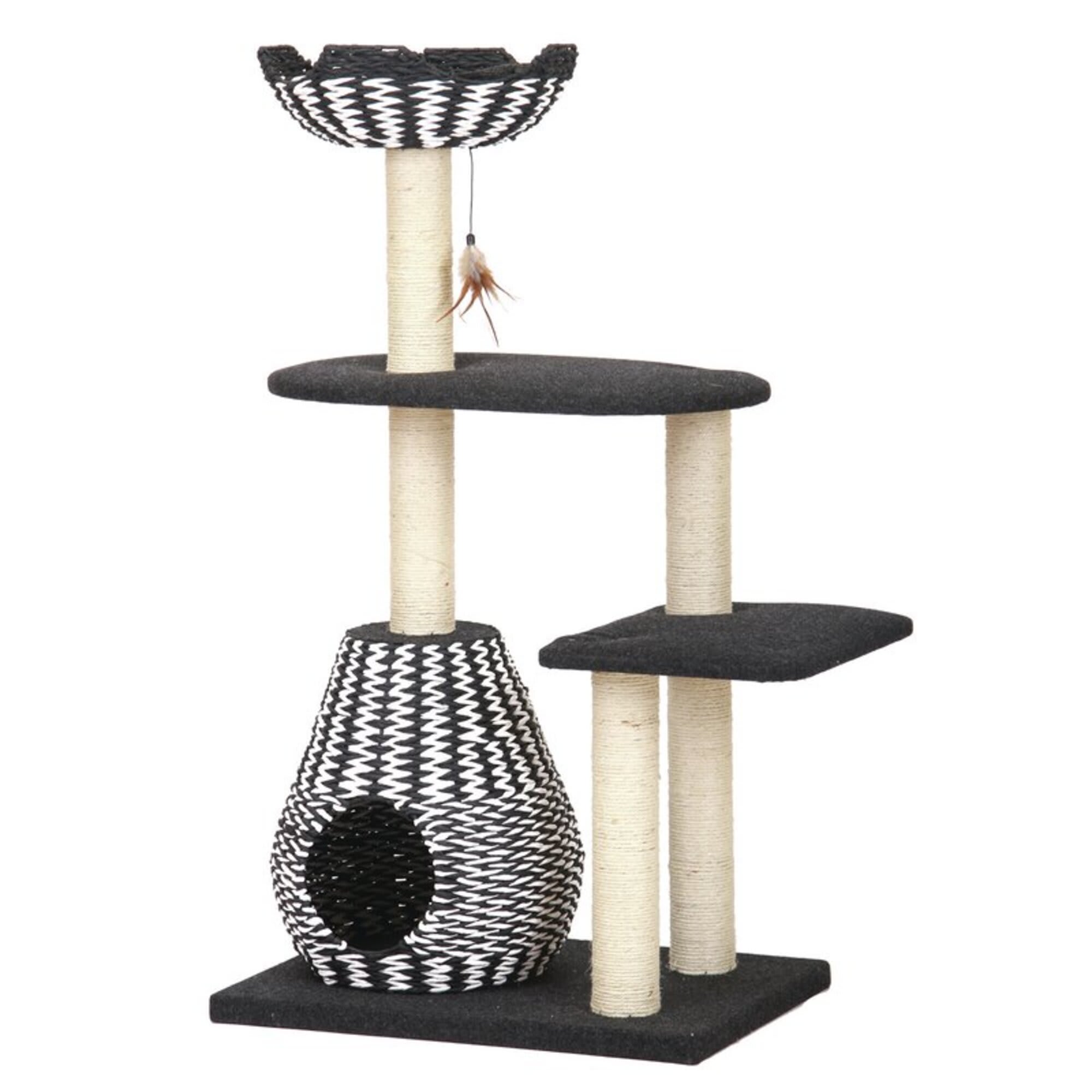 PetPals Group Ace Paper Handcrafted Cat Tree Condo, Sisal Rope