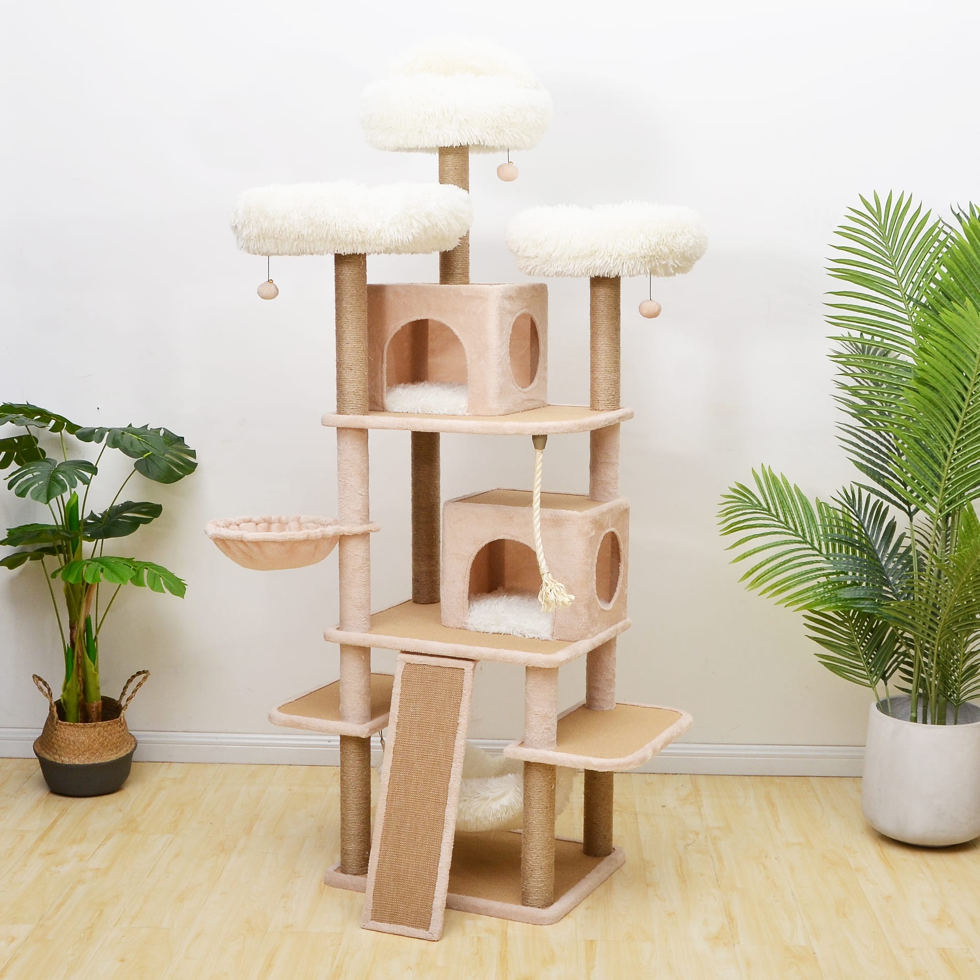 PetPals Group Catry Castle XL Interactive Tree with Condos 23.5 L X 29.5 W X 74.5 H