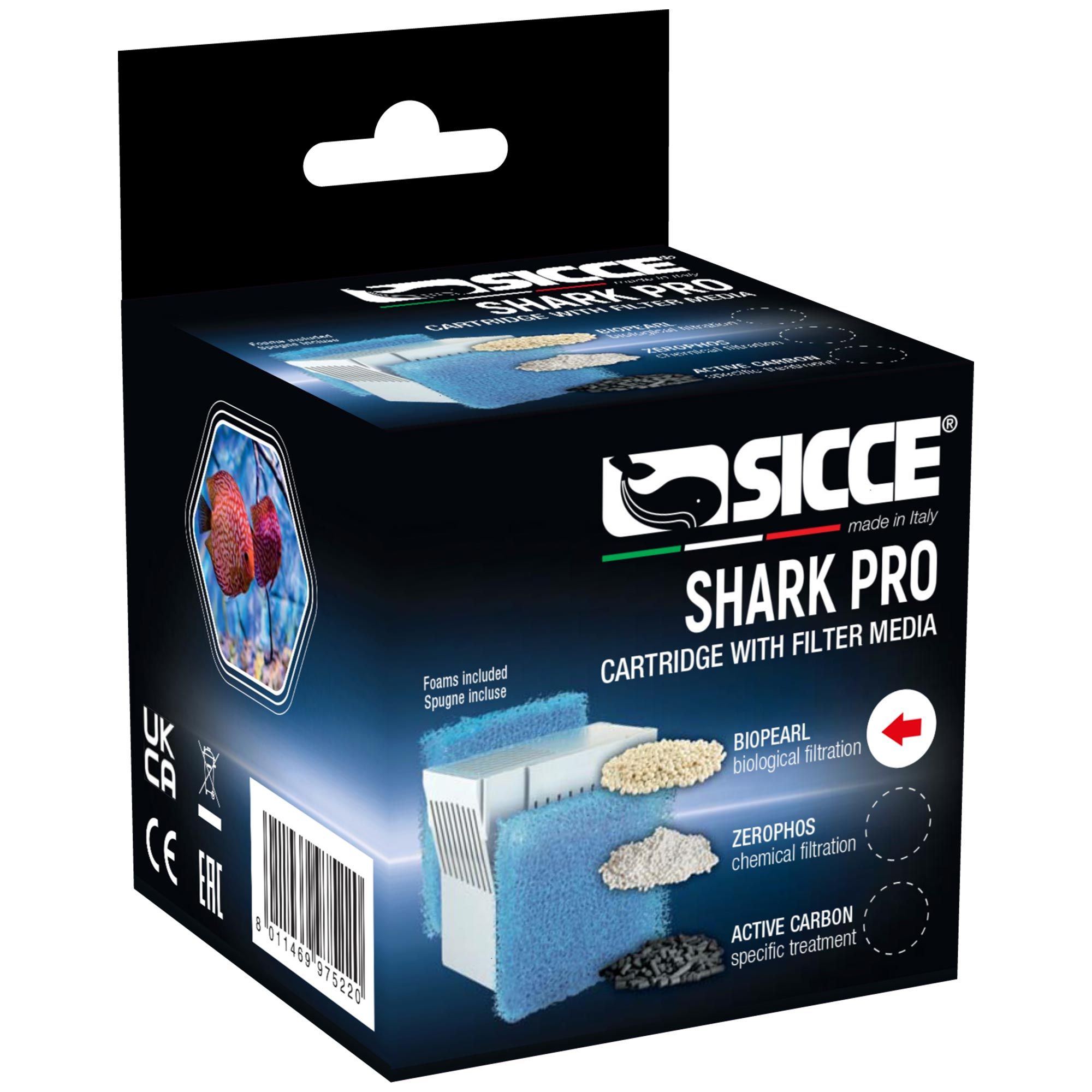 Sicce Shark Pro Hyperbio Pearl Cartridge with Sponge 20ppi | Petco