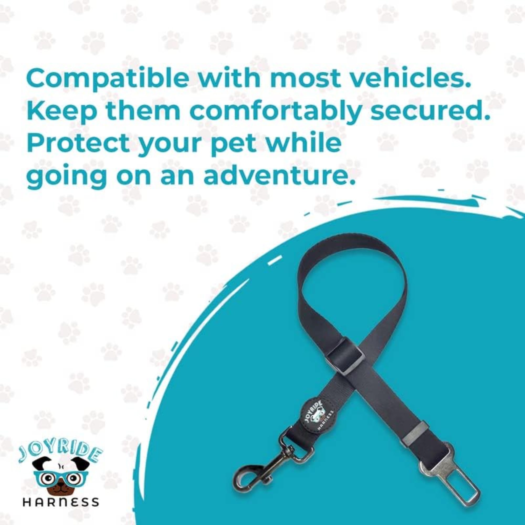 Joyride Harness Black Dog Safety Seat Belt Universal Fit