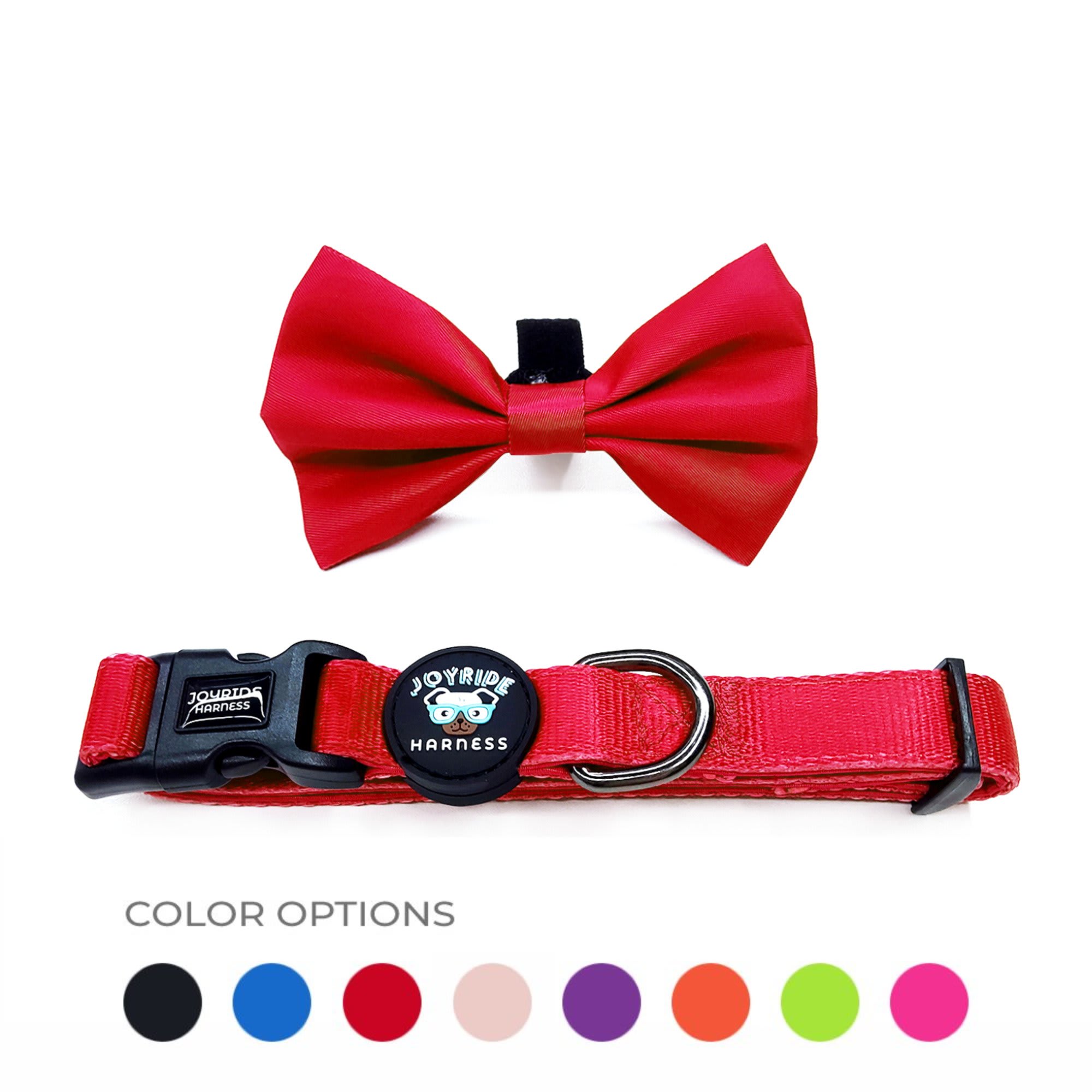 Joyride Harness Dog Collar + Removable Bow Tie, X-Large, Red Rush | Petco