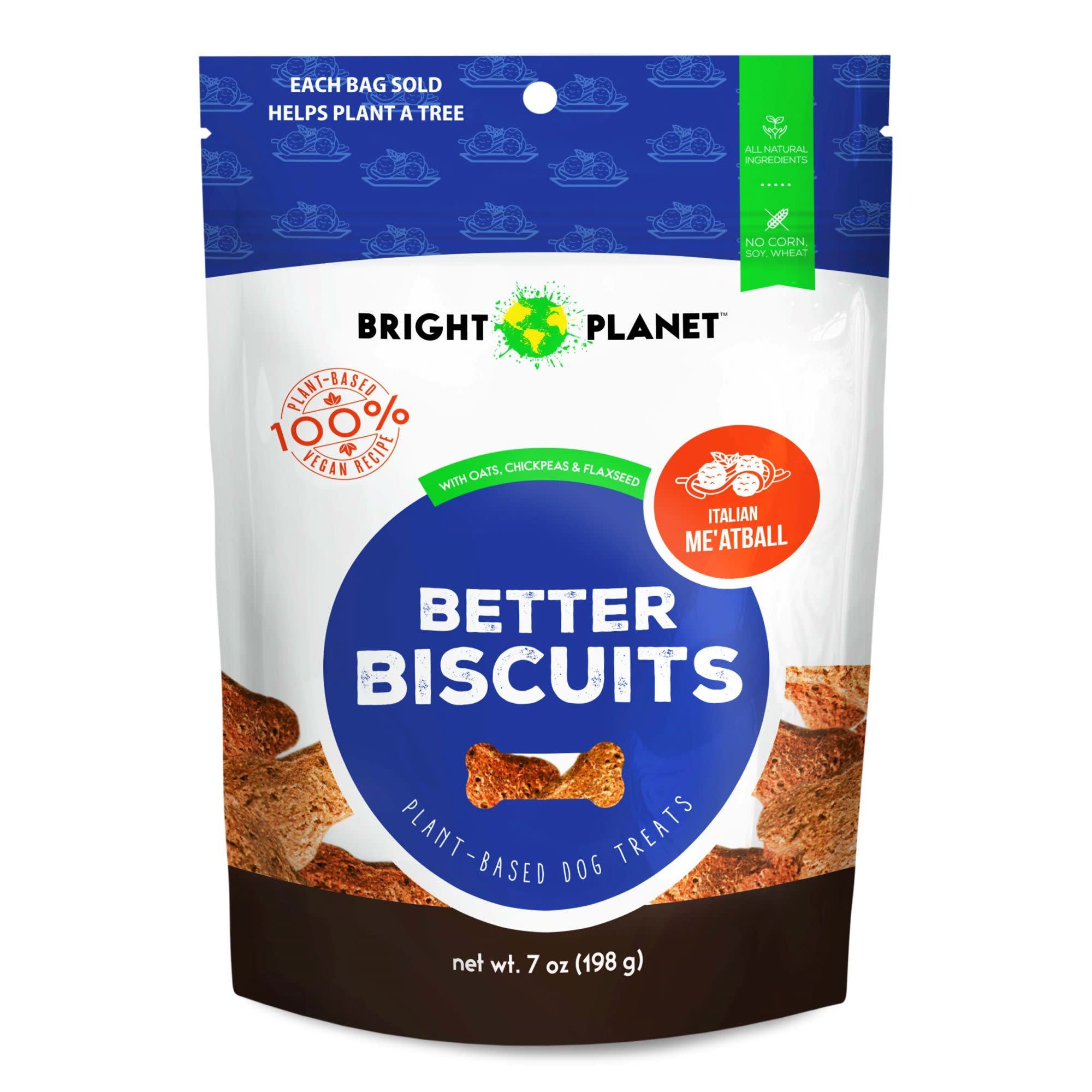 Bright Italian Me'atball PlantBased Dog Biscuits 7 oz