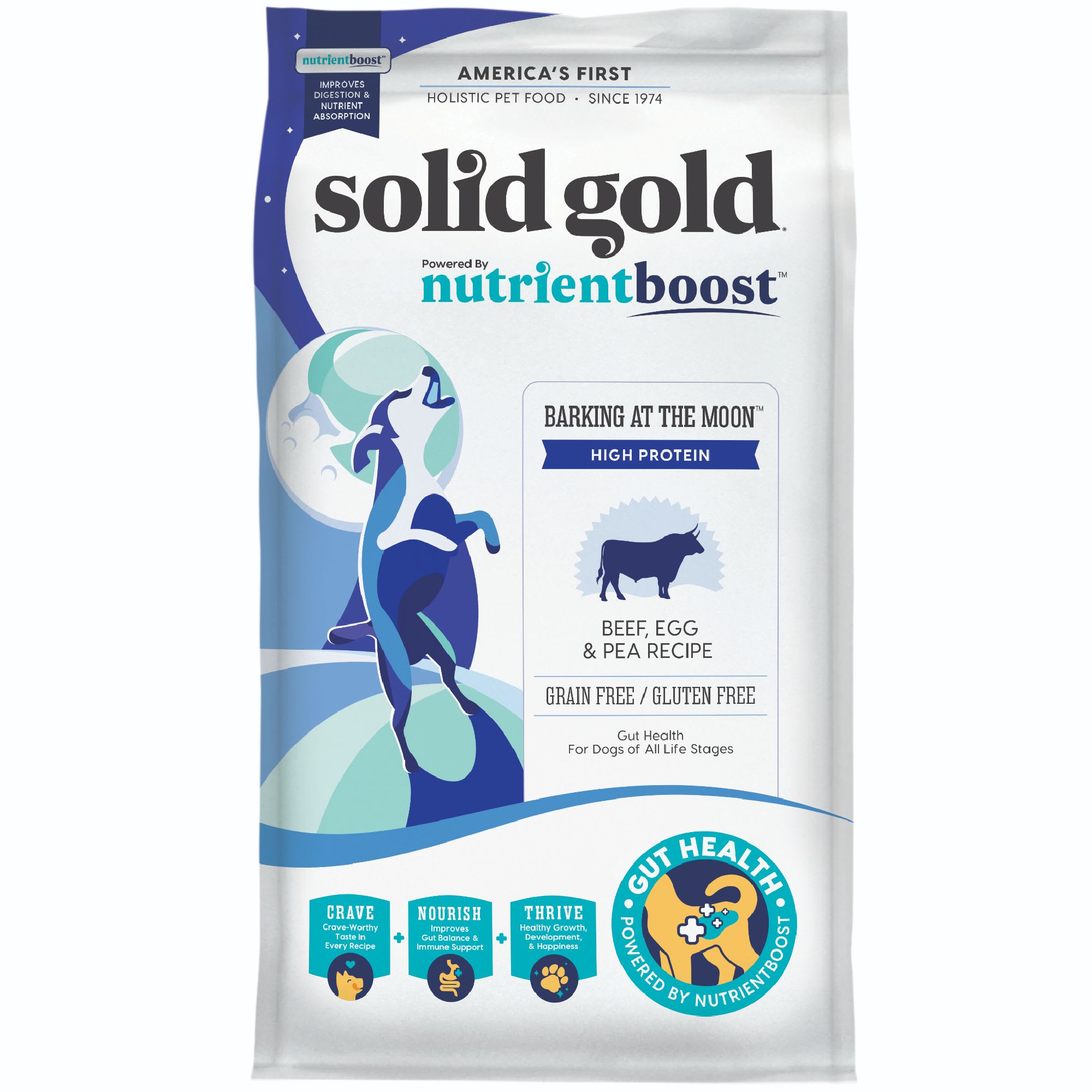 Solid Gold Beef Dry Dog Food NutrientBoost & Probiotics 3.75 lbs