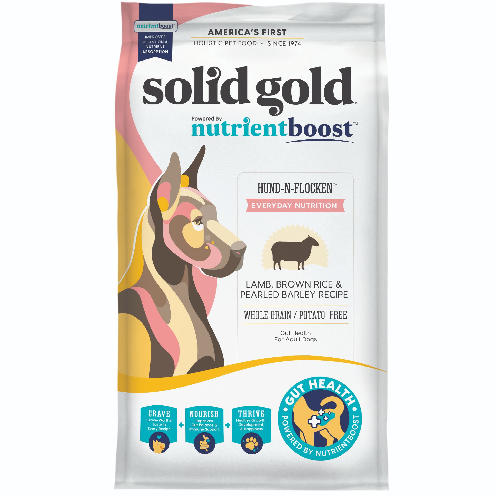 Solid Gold Nutrientboost Hund N Flocken Lamb Dry Dog Food 3.75 lbs