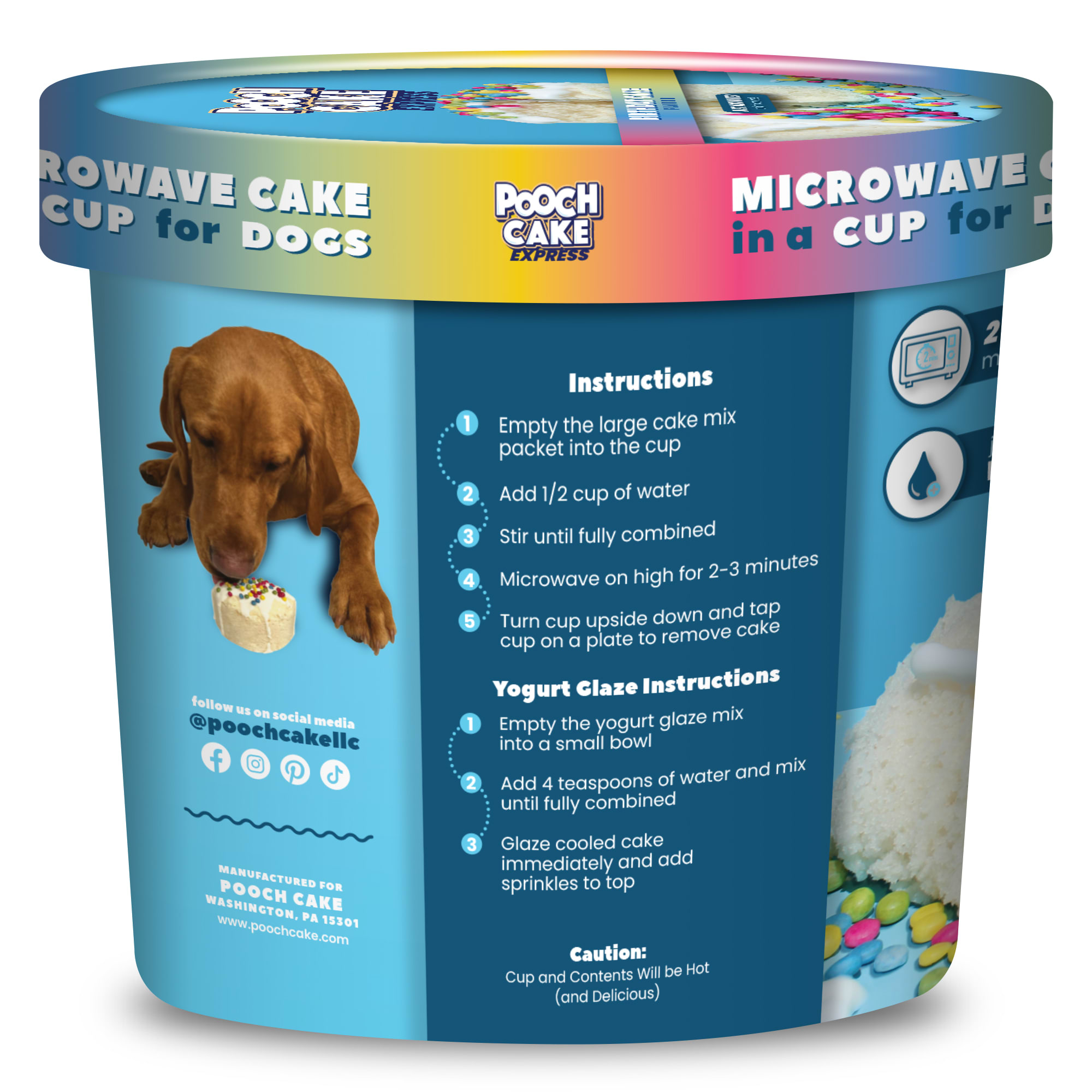 POOCH CAKE Basic Starter Birthday Cake Mix & Cake Mold Kit Dog Birthday  Cake, 10-oz box 