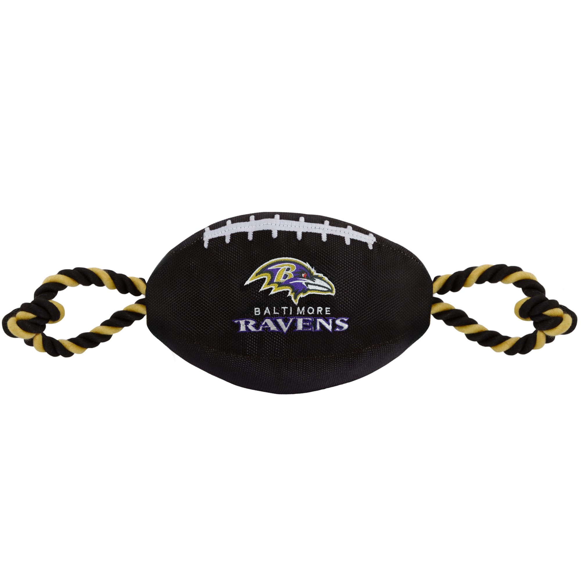 Pets First Baltimore Ravens Football & Rope Dog Toy Large