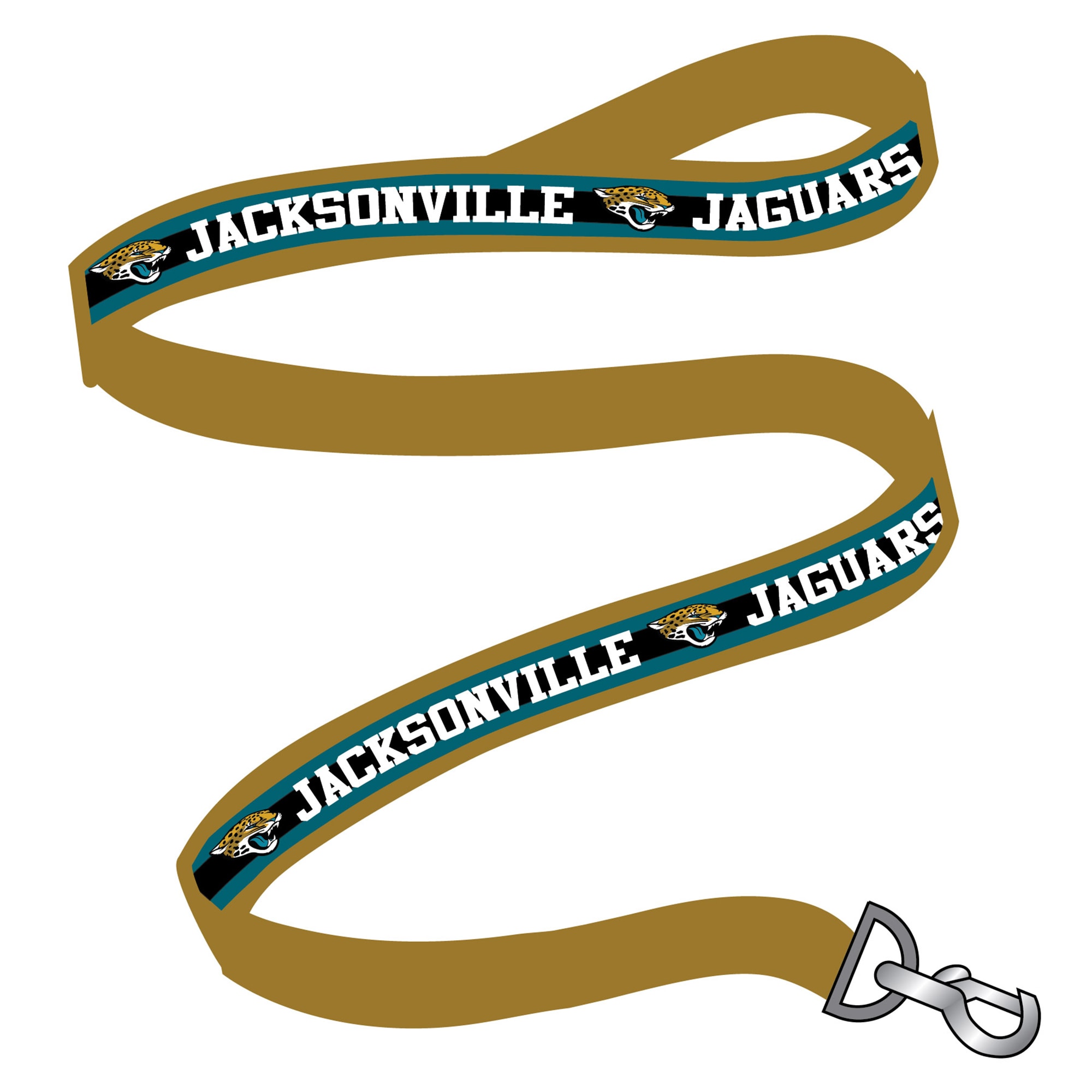Pets First Jacksonville Jaguars Satin Dog Leash, 0.5 ft., Small Petco