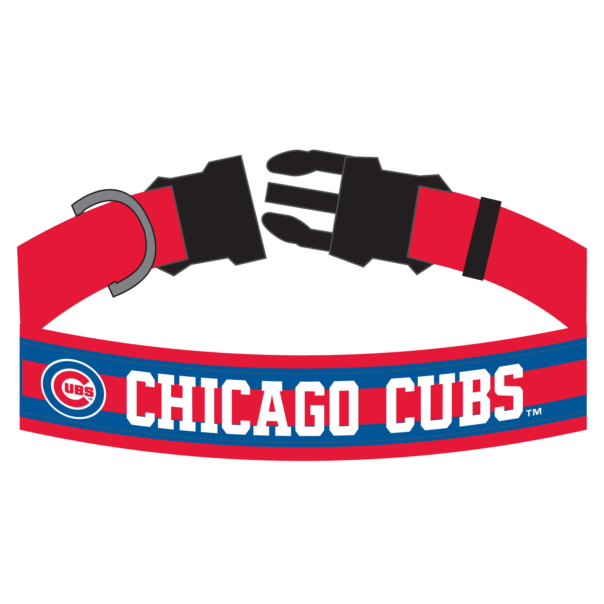 Pets First Chicago Cubs Satin Dog Collar Large Petco