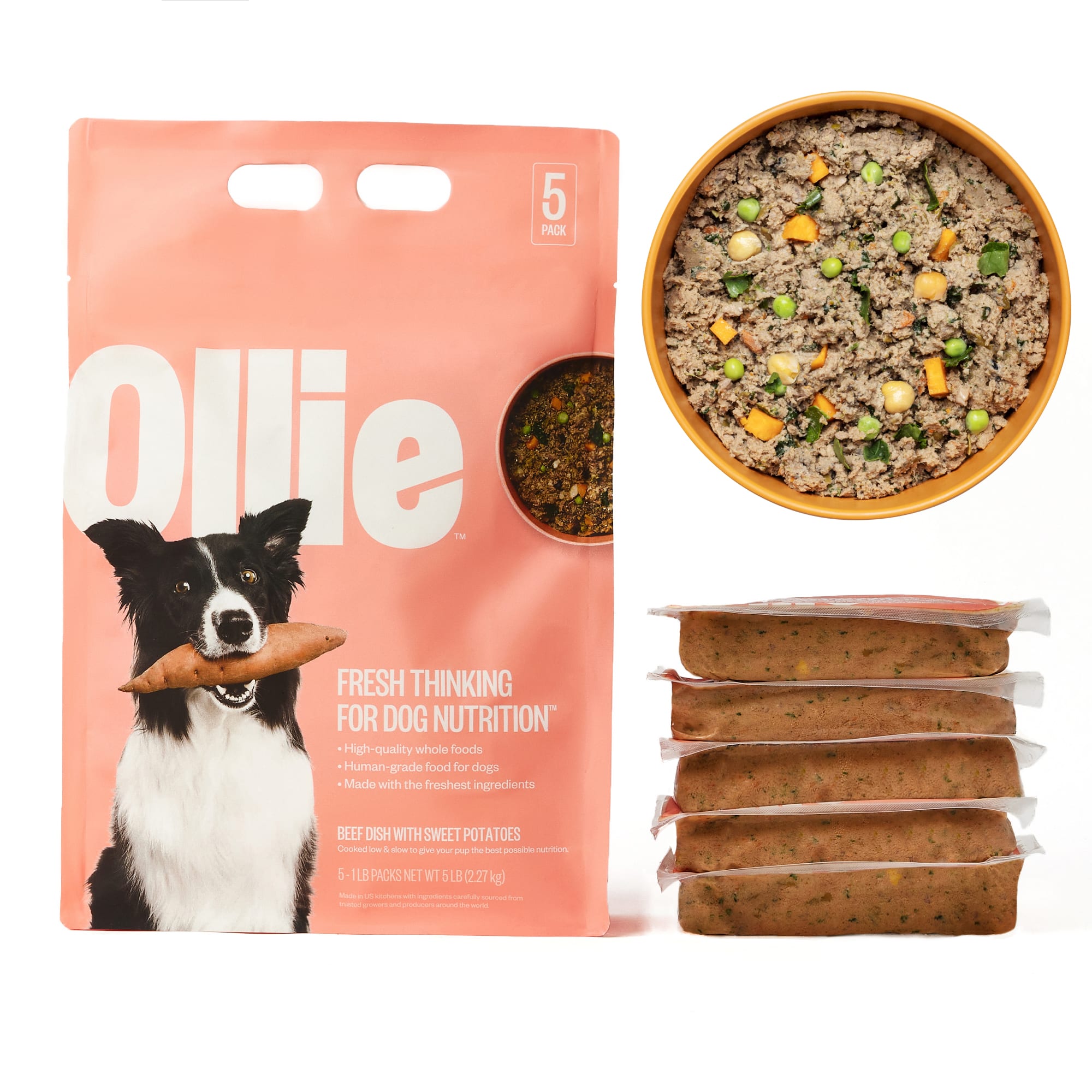 Ollie Fresh Beef Dish with Sweet Potatoes Fresh Frozen Dog Food 5