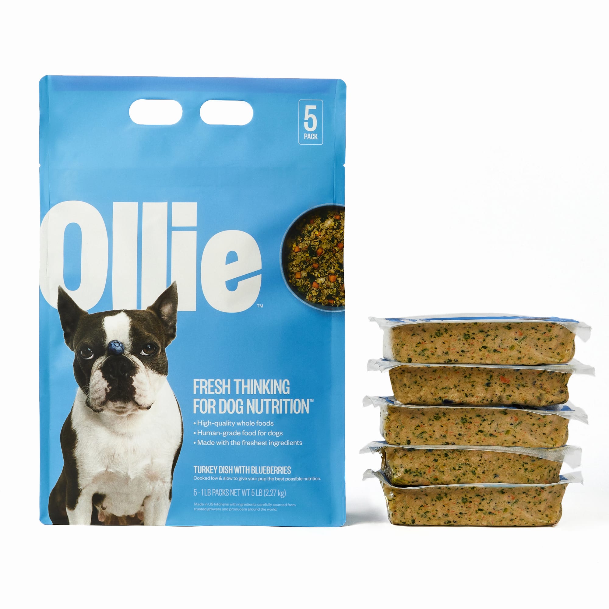 Ollie Turkey Blueberry Fresh Frozen Dog Food 5 lbs