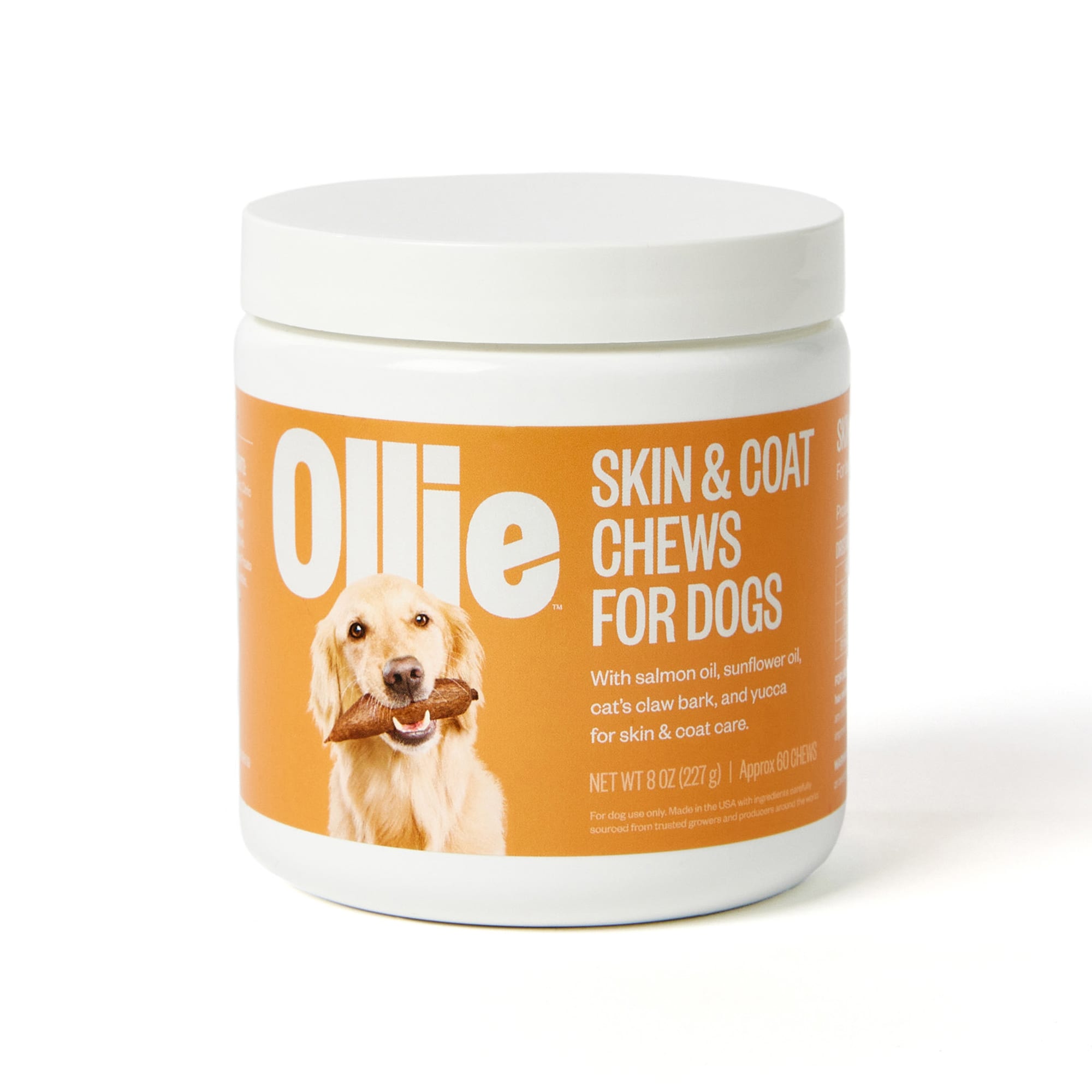 Ollie Skin Coat Chews Dog Supplements, Count of 60 Petco