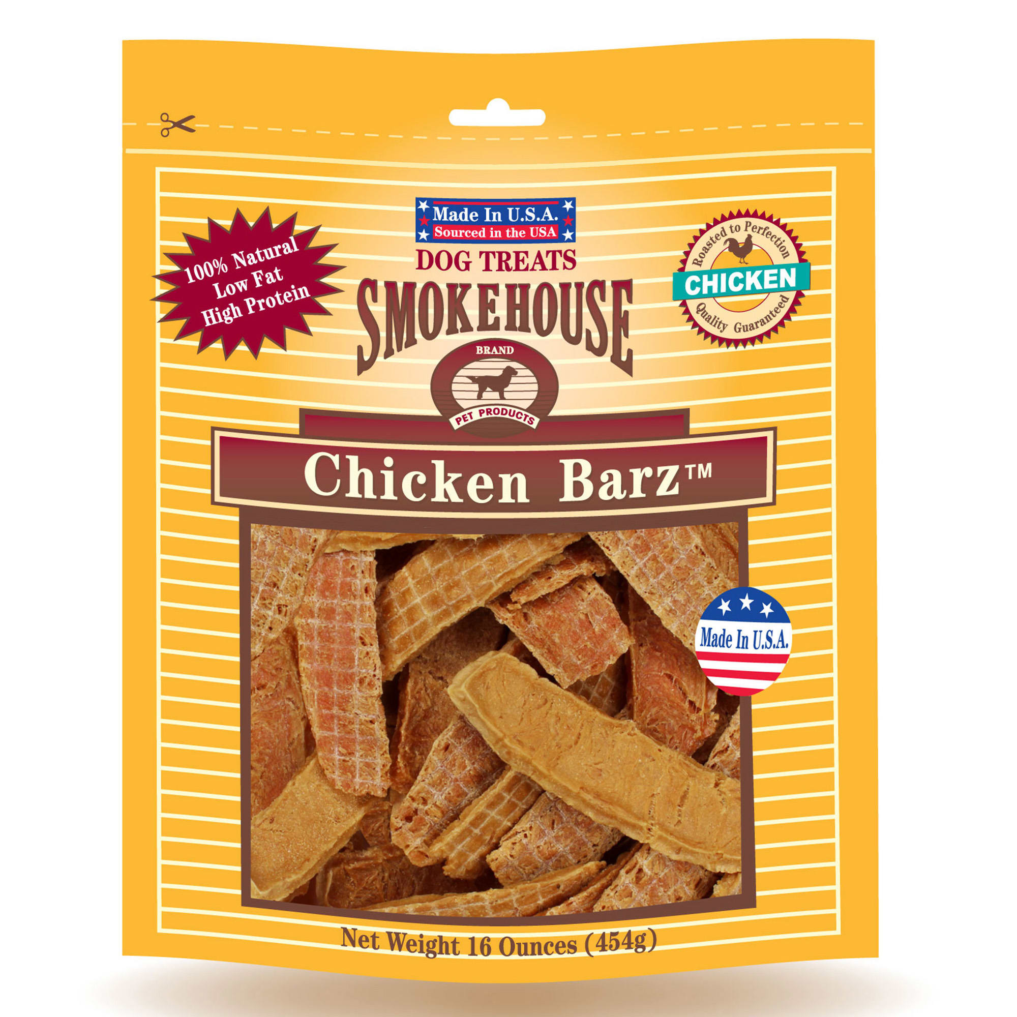 Smokehouse 100% Natural Chicken Barz Dog Treats, 16 Petco