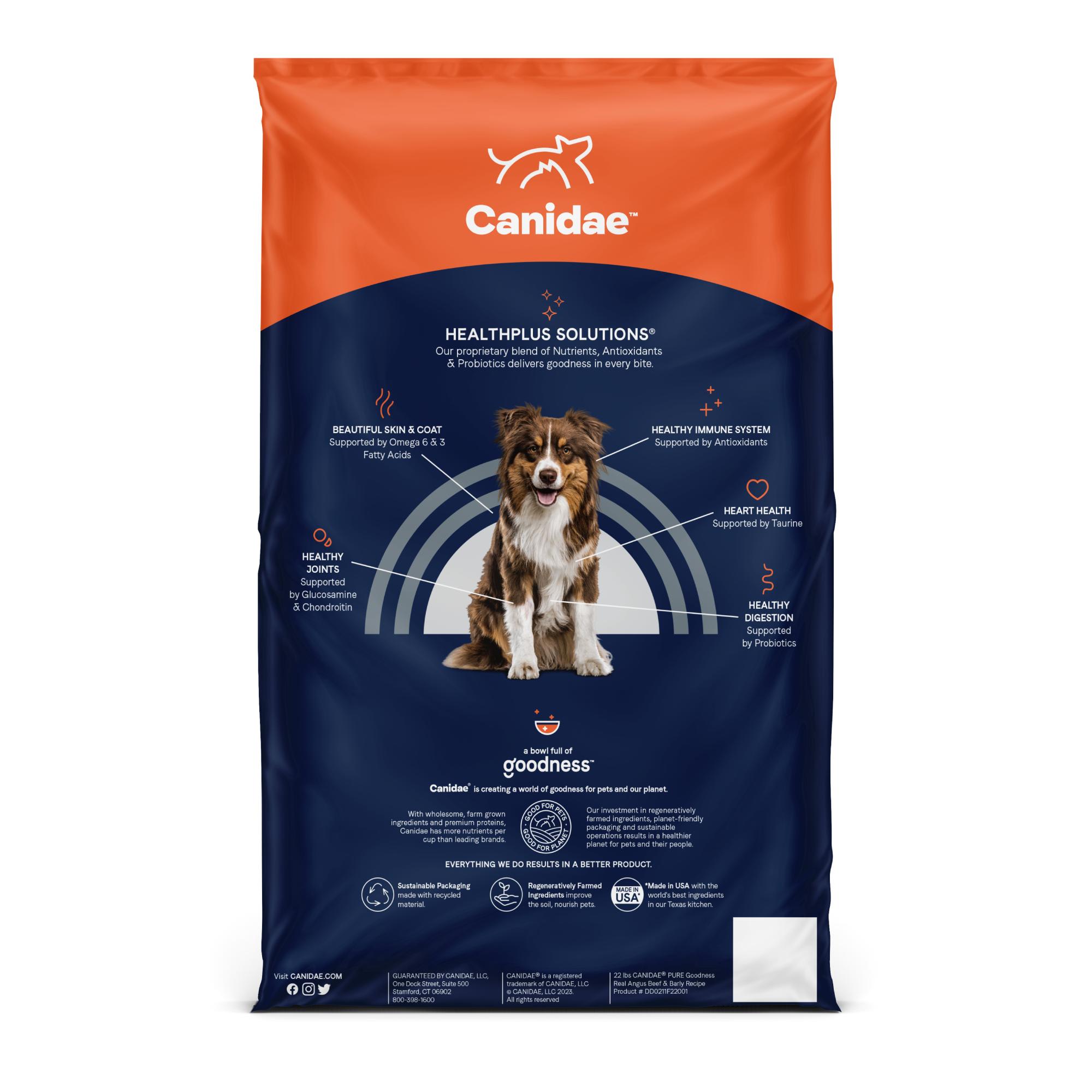 Canidae Pure Wholesome Grains Limited Ingredient Real Angus Beef and Barley Recipe Dry Dog Food 4 lbs