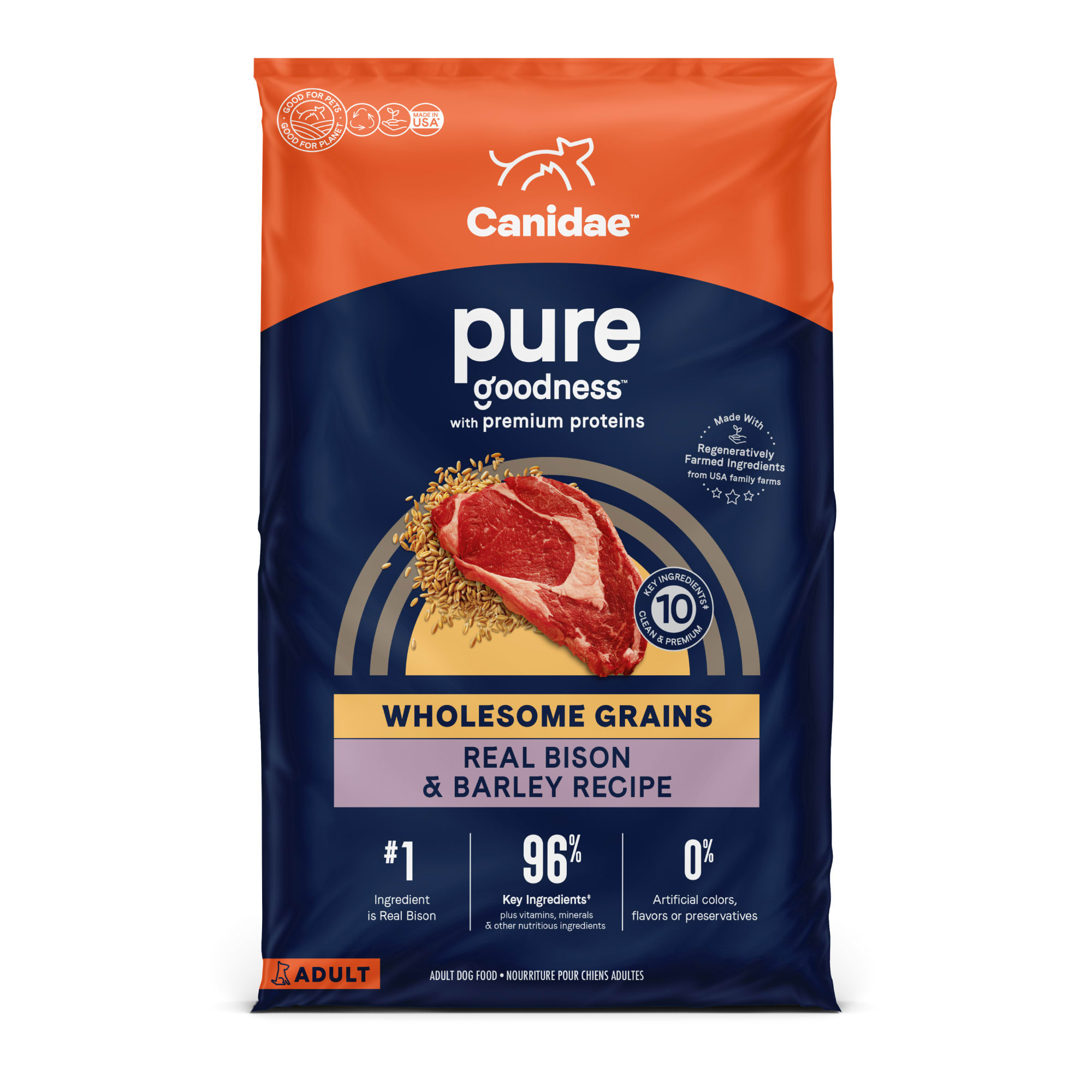 Canidae Pure Real Bison Barley Recipe Dry Dog Food 22 lbs. Petco