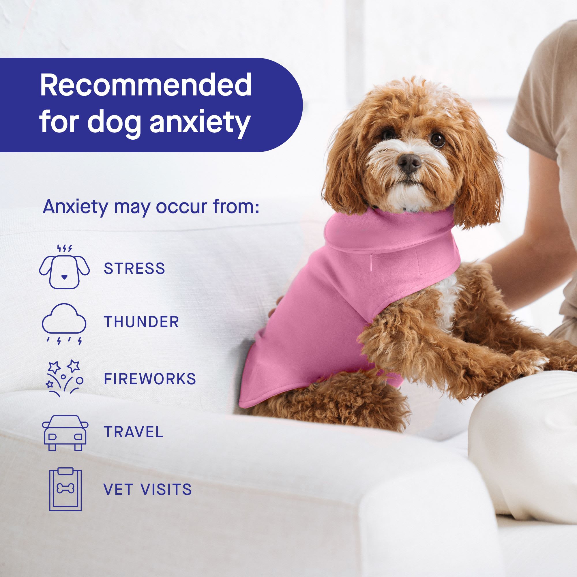 Canada Pooch Weighted Calming Dog Vest, Pink, XX-Large Petco