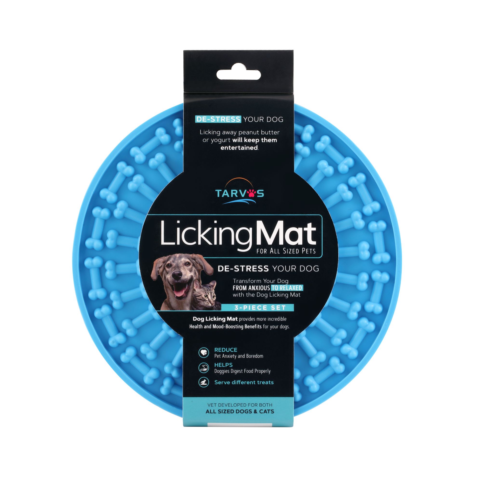 3pcs Dog Lick Mats With Suction , Dog Food Mat Feeding Dog Bowl, Food Grade  Silicone Pet Lick Mat