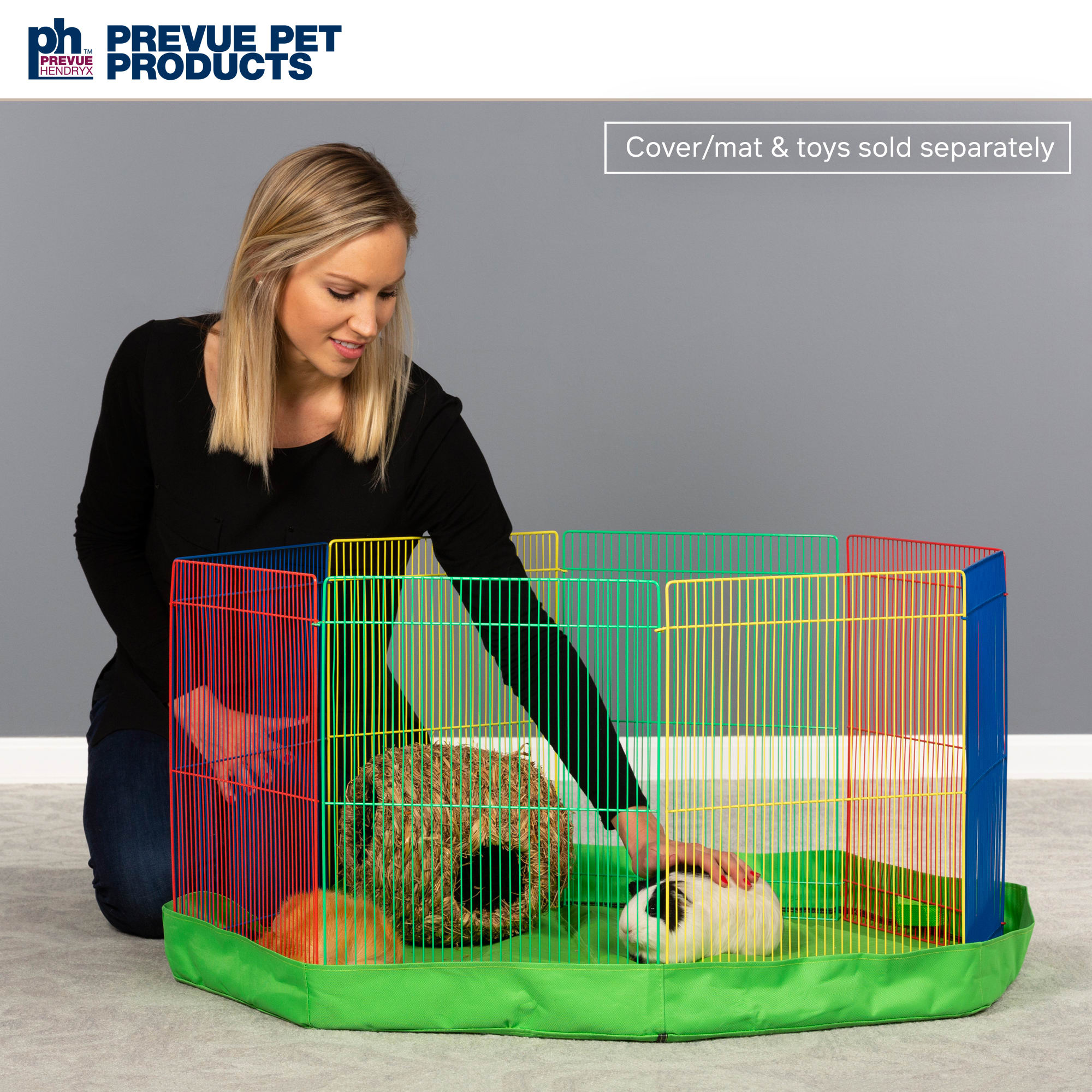 Prevue Pet Products Multi Color Tall Small Animal Playpen 40092 Petco