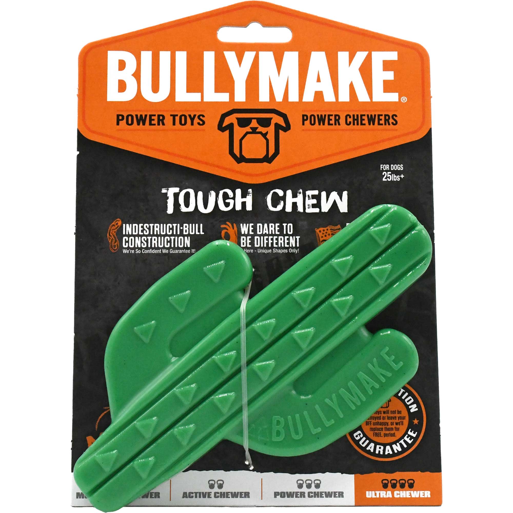 Bullymake Green Durable Mint Flavored Nylon Cactus Tough Chew Toy for