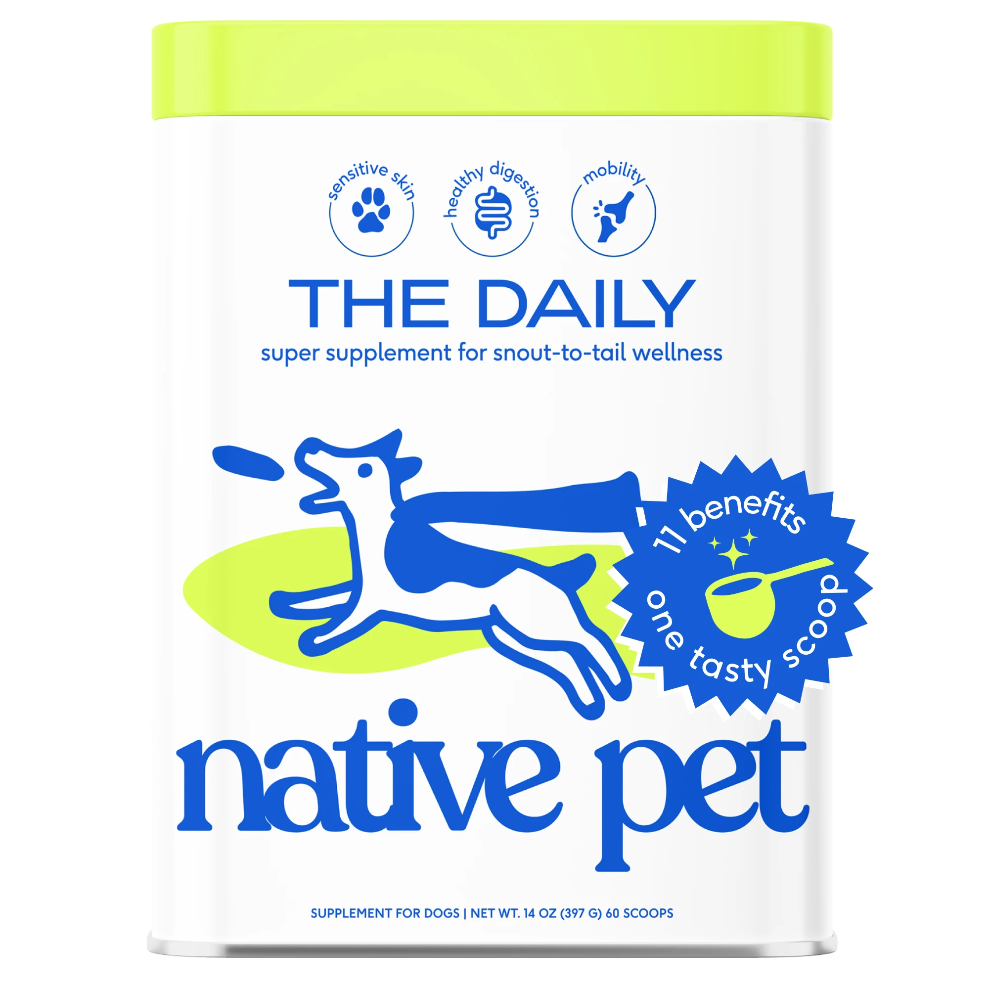 Native Pet The Daily Powder 11-in-1 Multivitamin Supplement for Dogs ...