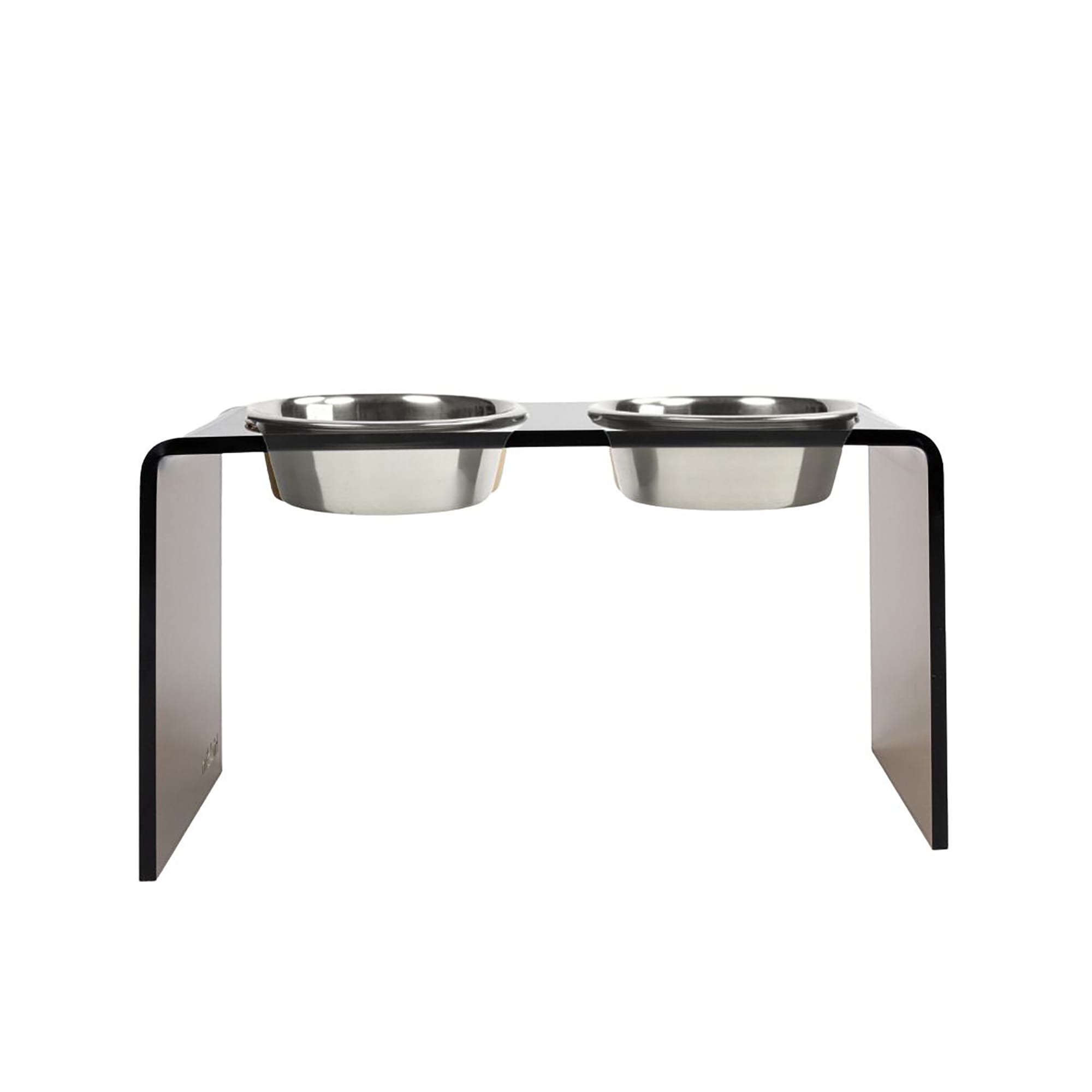 Hiddin Double Feeder Pet Bowl - Silver