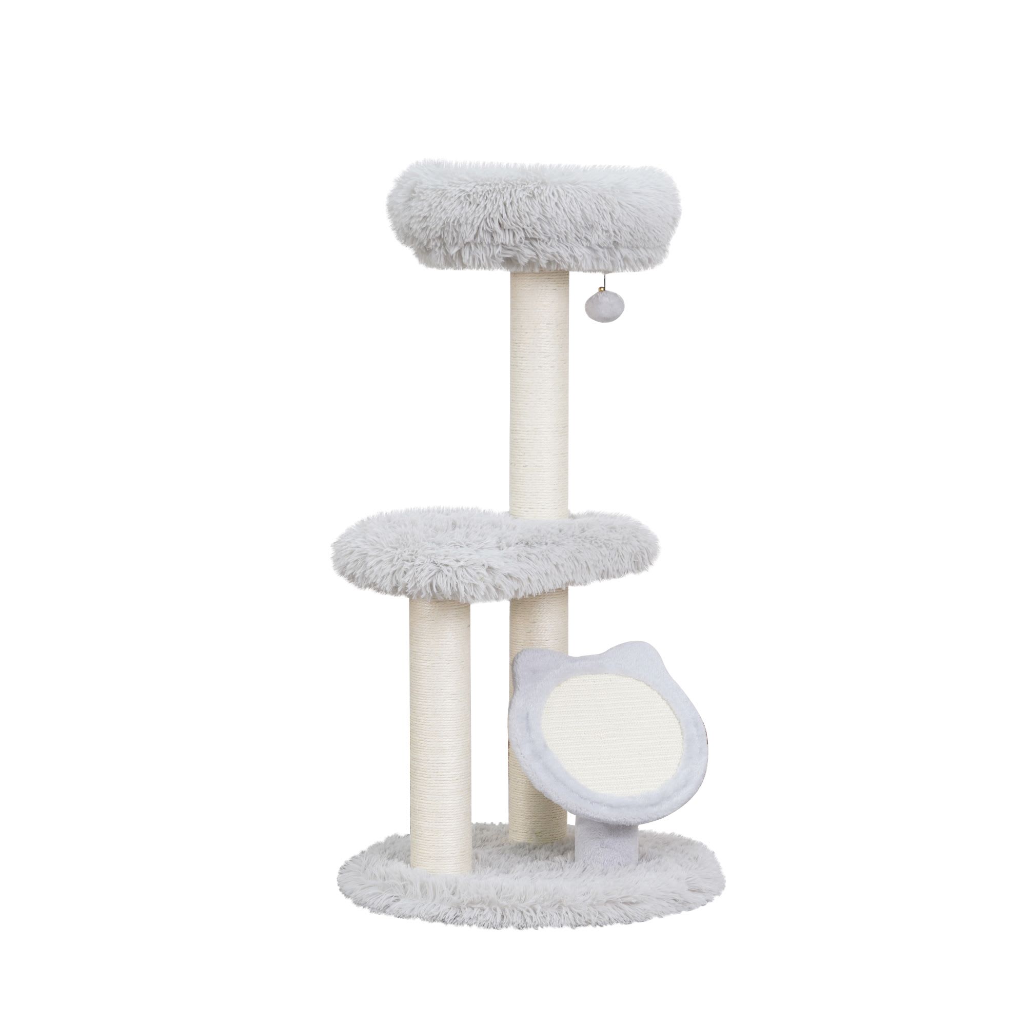 PetPals Group Rock View 2 Level Interactive Cat Tree with Sisal Scratcher 37.5 H