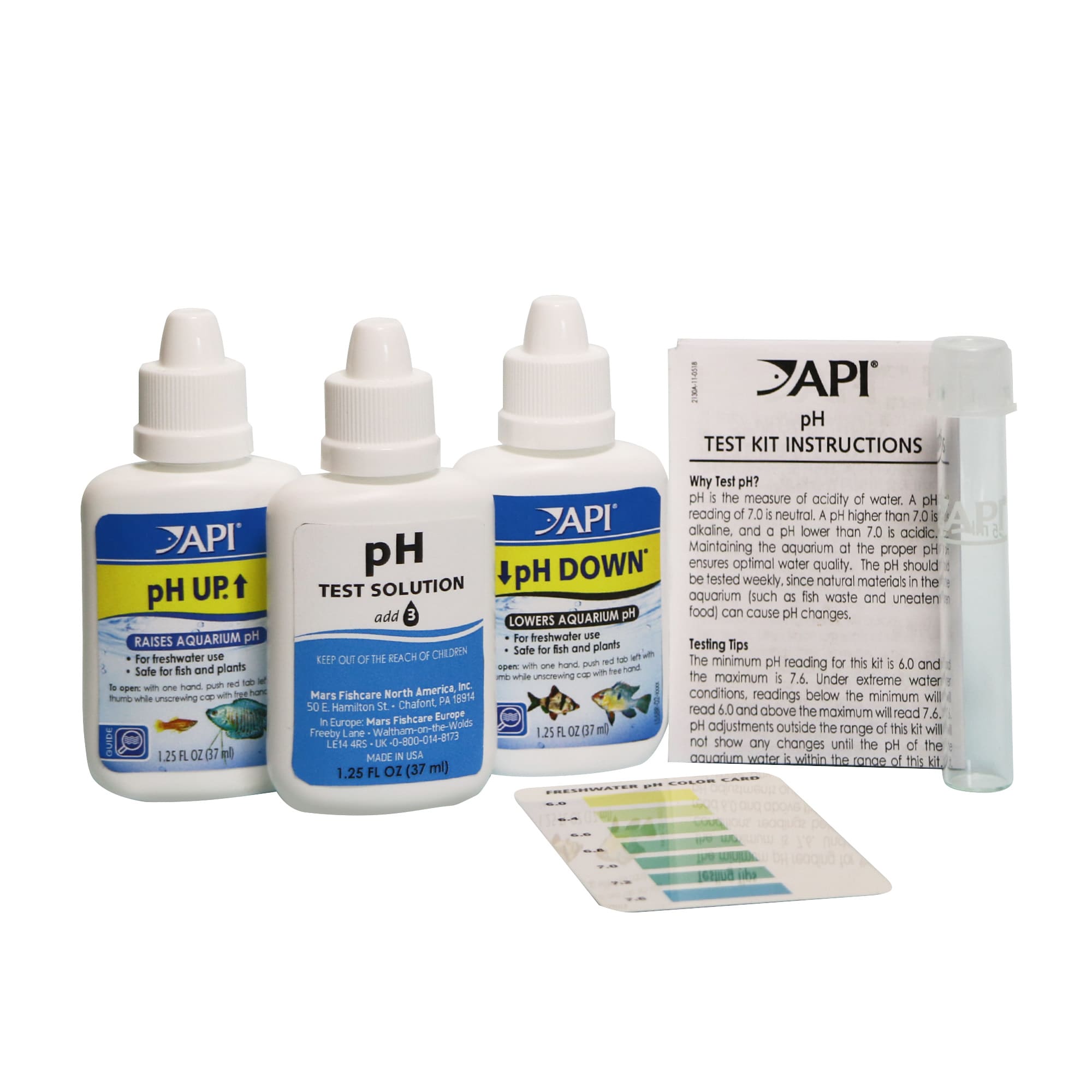 Kit de test et de réglage du pH - Eau douce - API