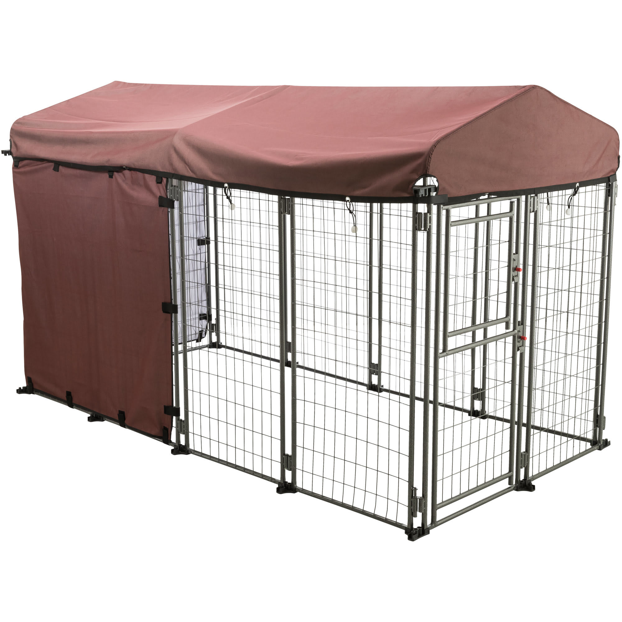 Dog kennel with outlet shade