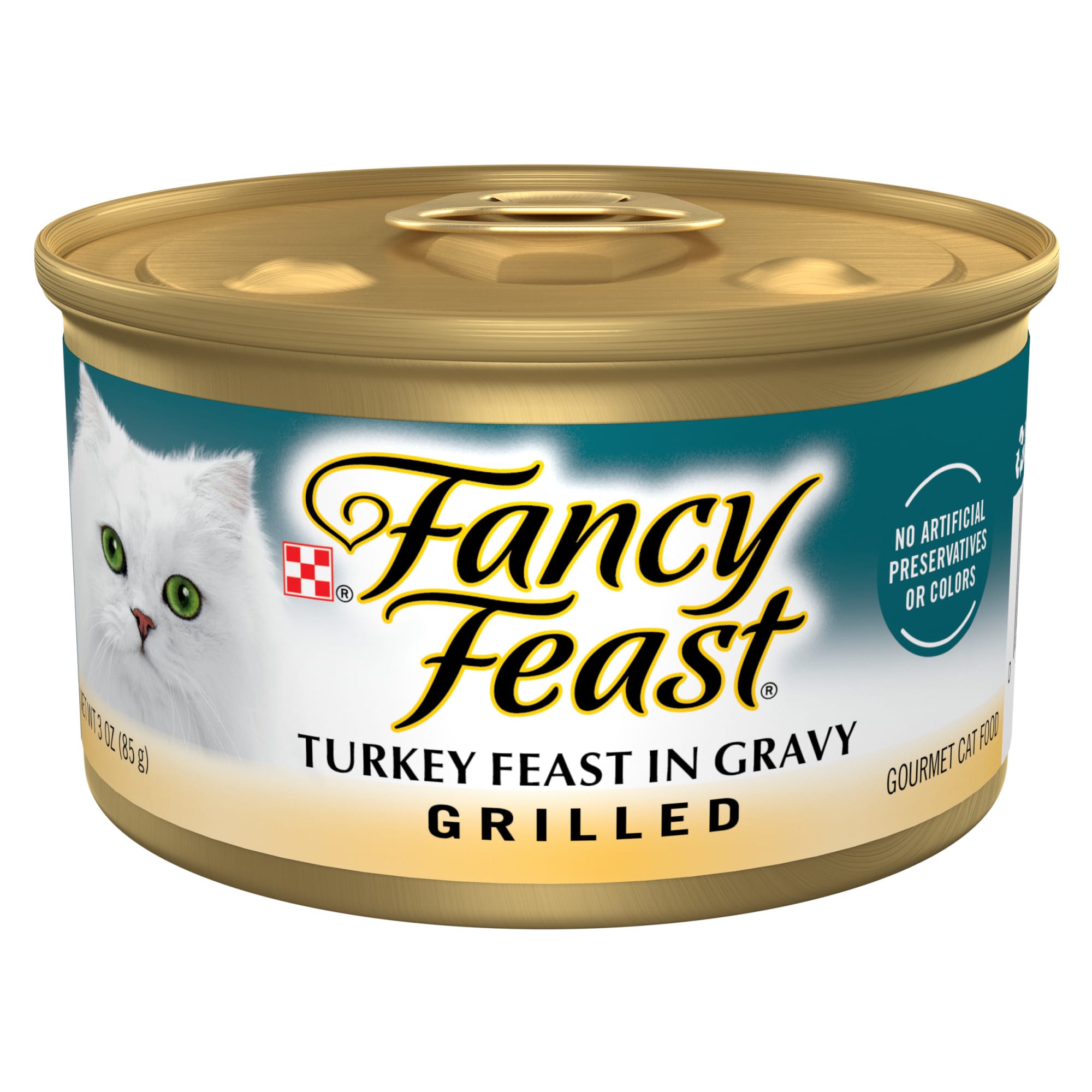 Fancy Feast Grilled Turkey Feast in Wet Cat Food Gravy 3 oz