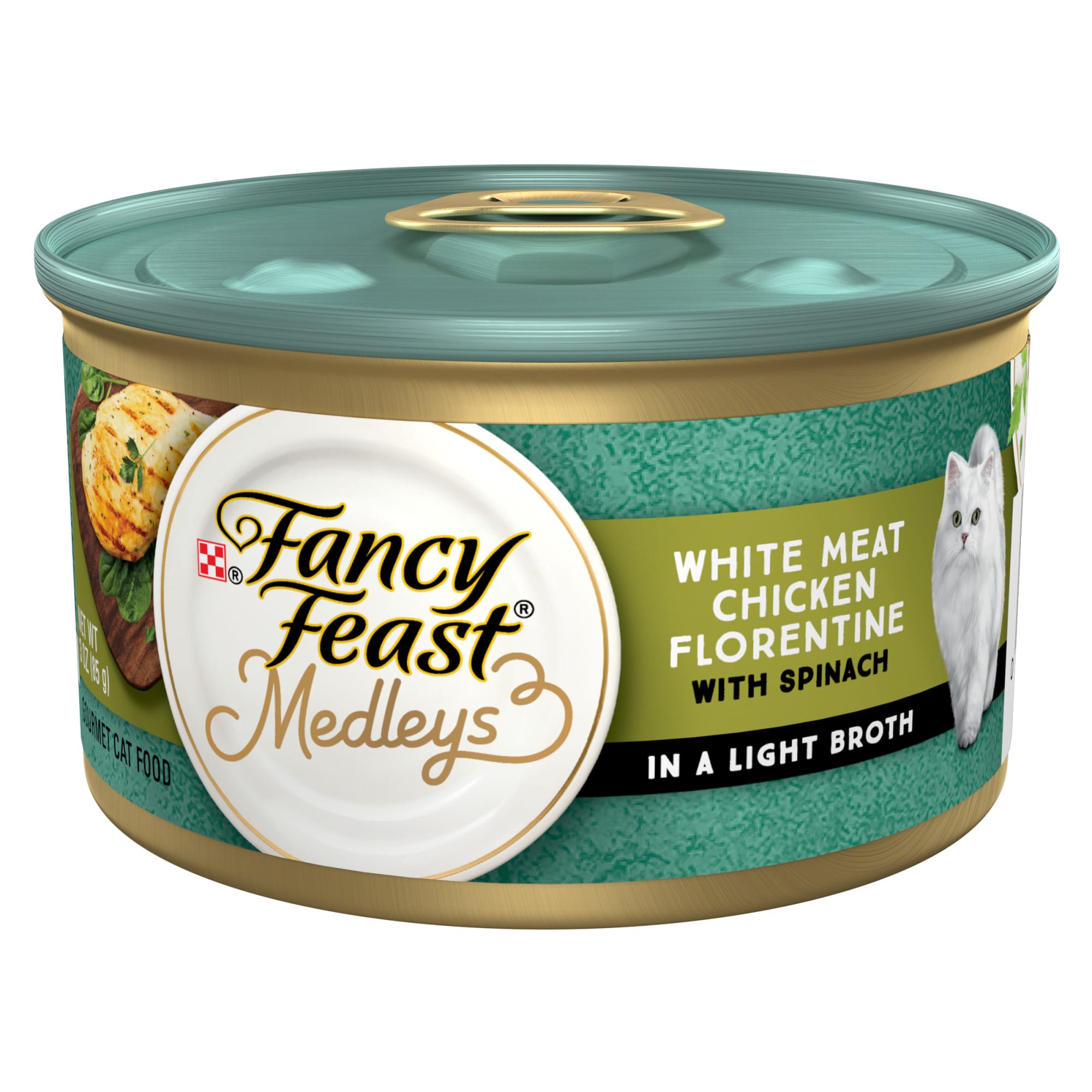 Fancy Feast Medleys White Meat Chicken Florentine with Garden