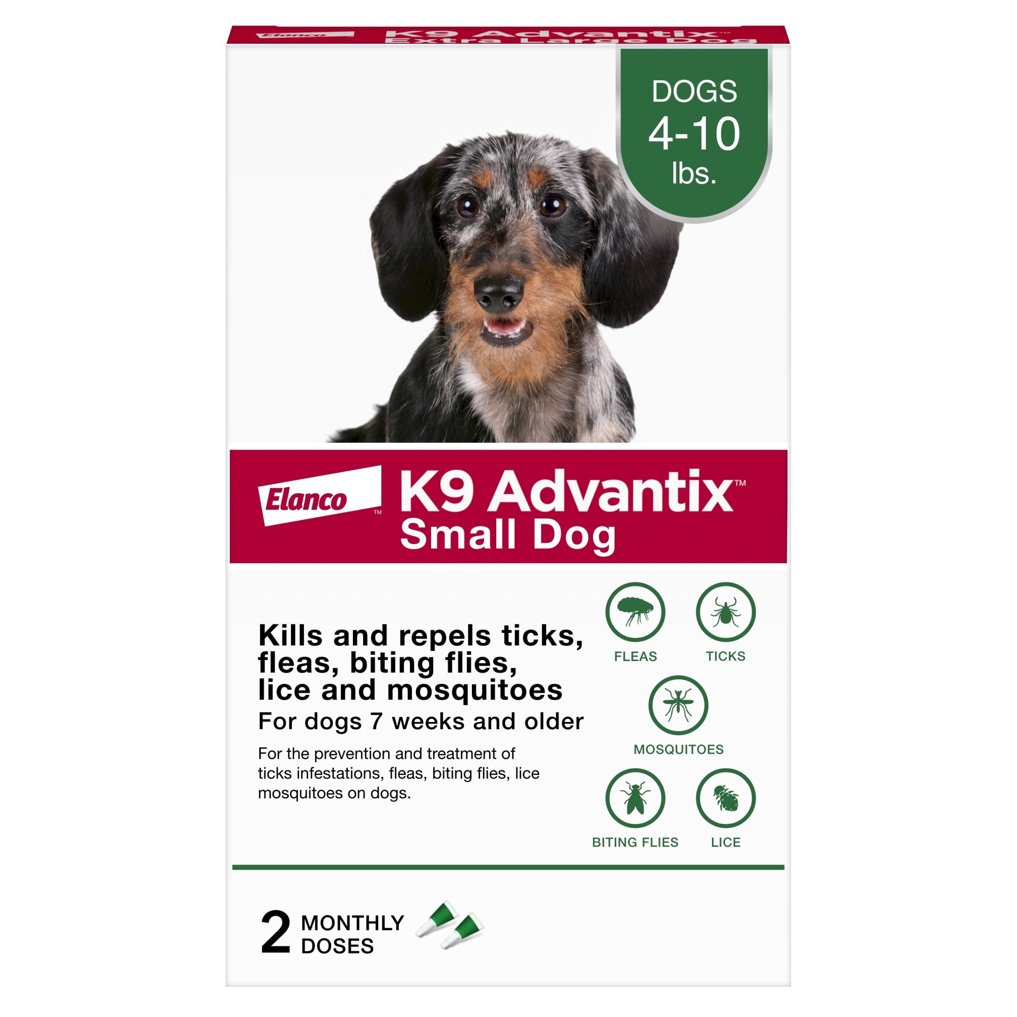 K9 Advantix Tick Mosquito Prevention 2 Monthly Treatments for