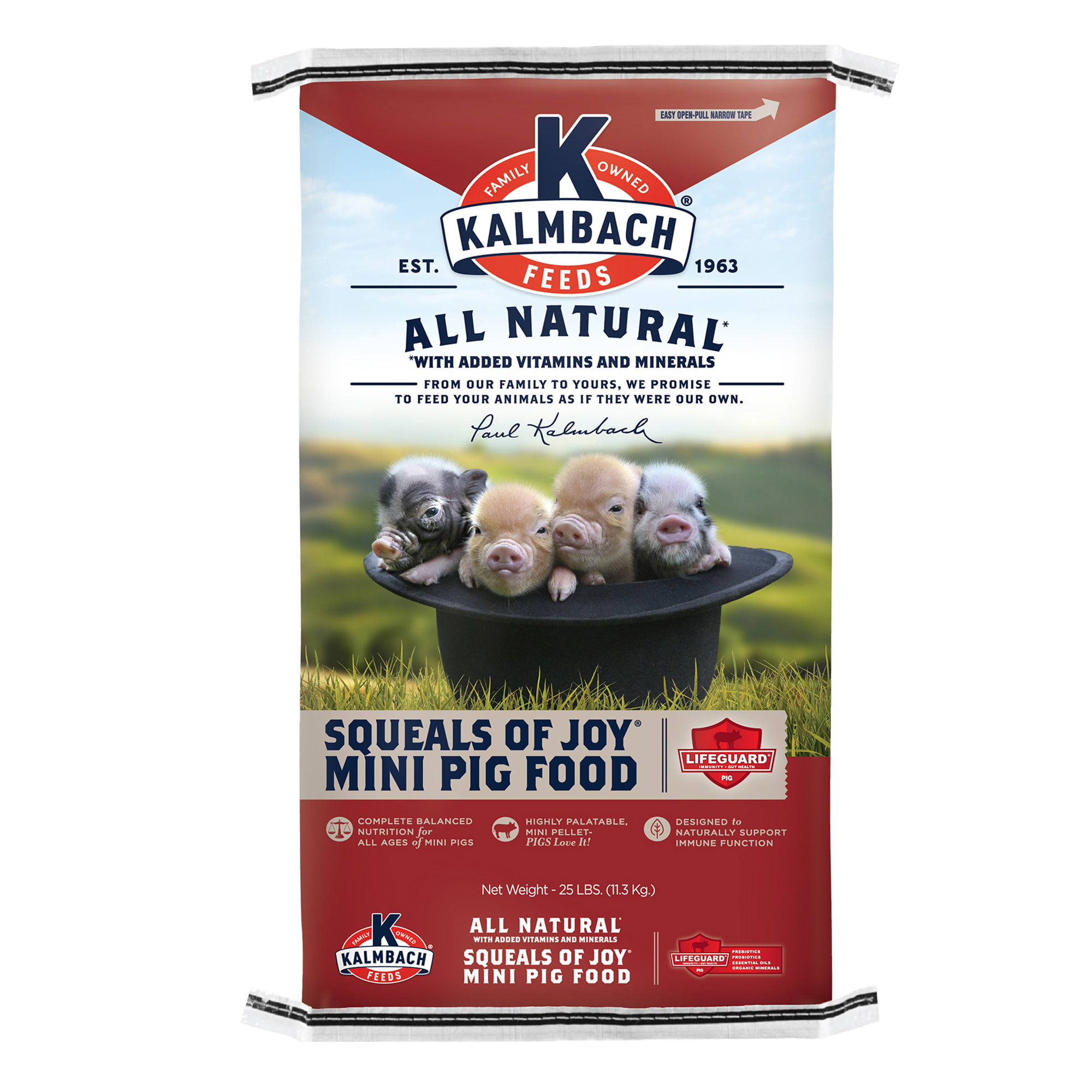 Kalmbach Feeds Squeals of Joy Mini Pig Food, 25 lbs. | Petco