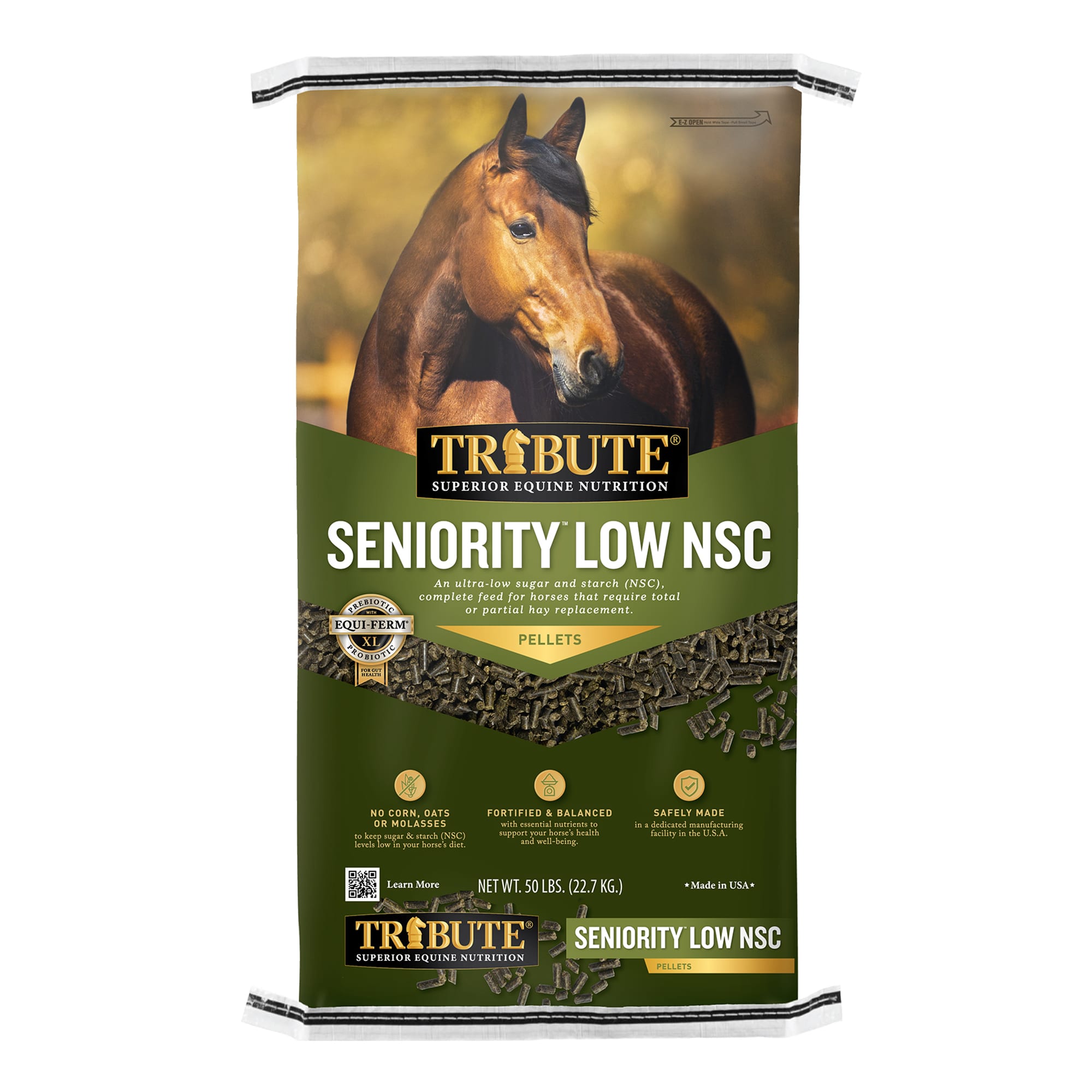 Tribute Seniority Low NSC Horse Feed for All Ages & Sensitivities 50 lbs