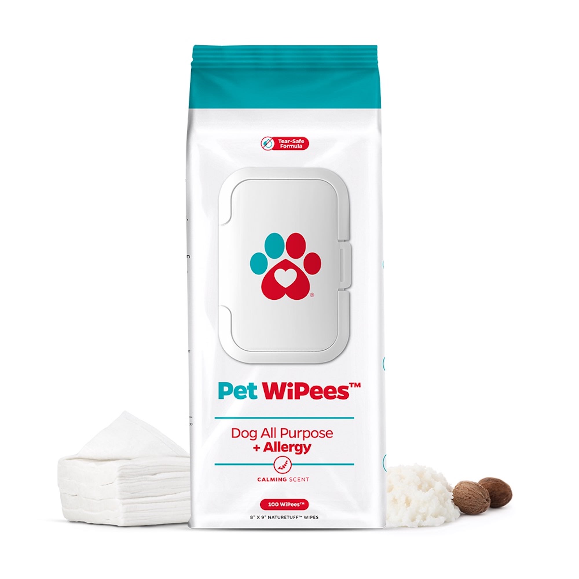 Pet Parents Pet WiPees Dog All Purpose Allergy Dog Wipes Natural Scent Count of 100