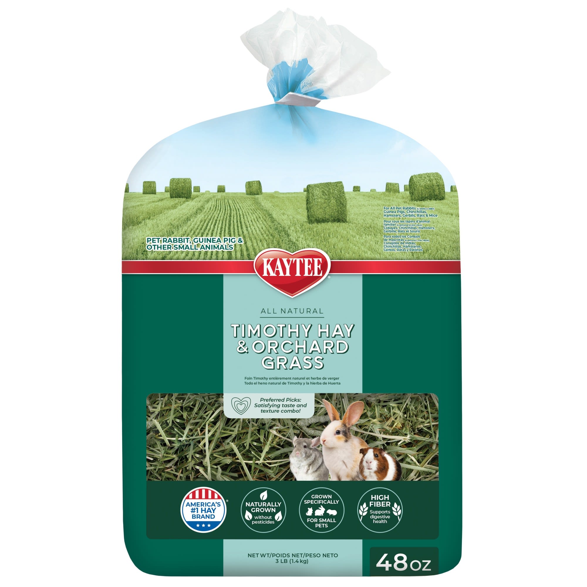 Kaytee Timothy Hay for Rabbits Small Pets 96 oz