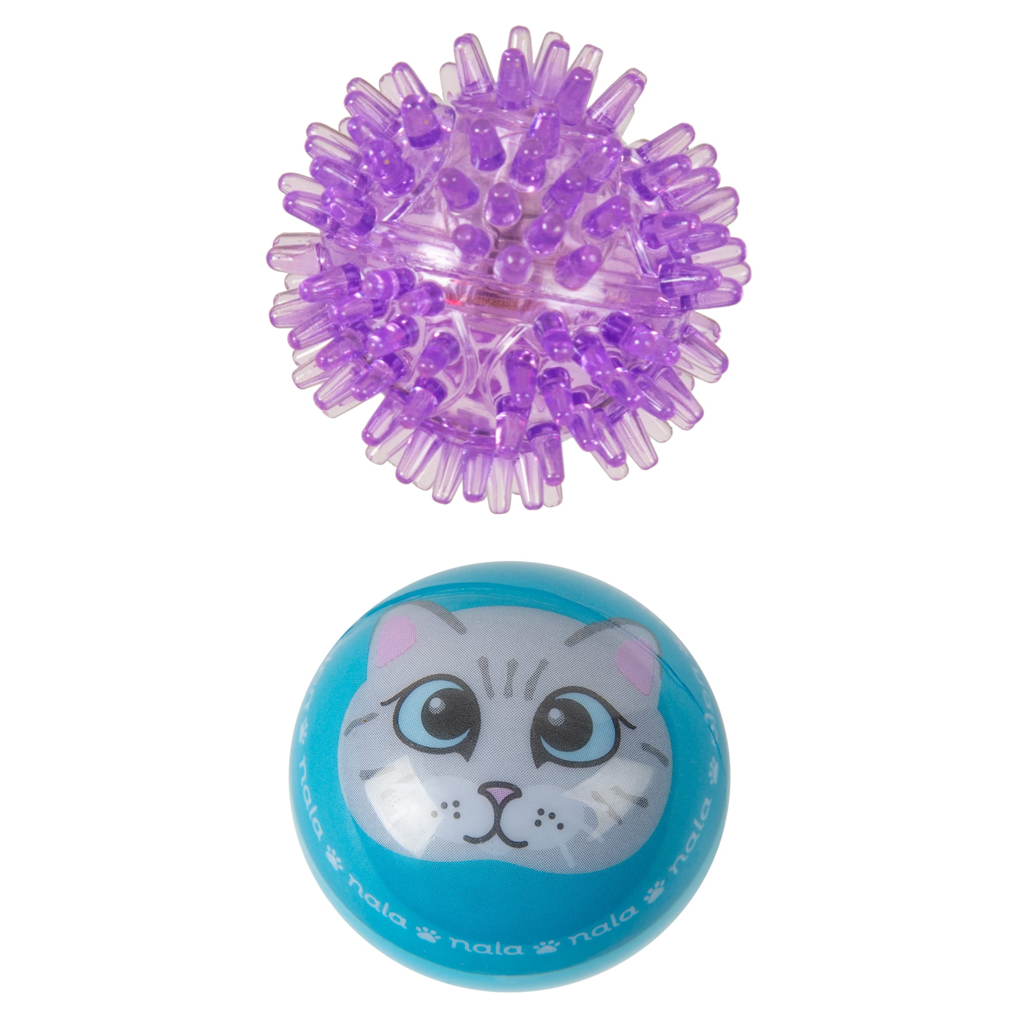 NALA Cat LED Ball Wacky Bouncers Cat Toy, X-Small, Pack of 2