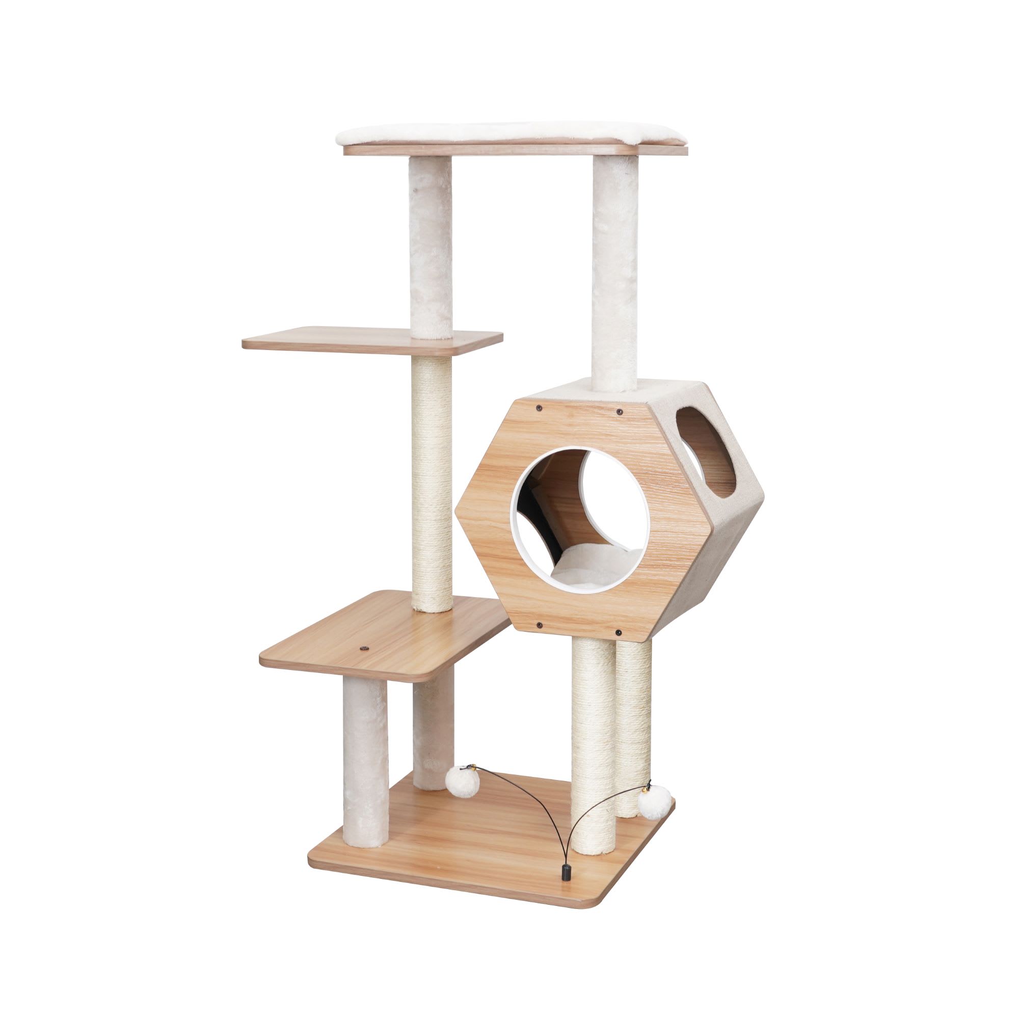 PetPals Group Wagon Style Minimalistic 5 Level Cat Tower 3X Large