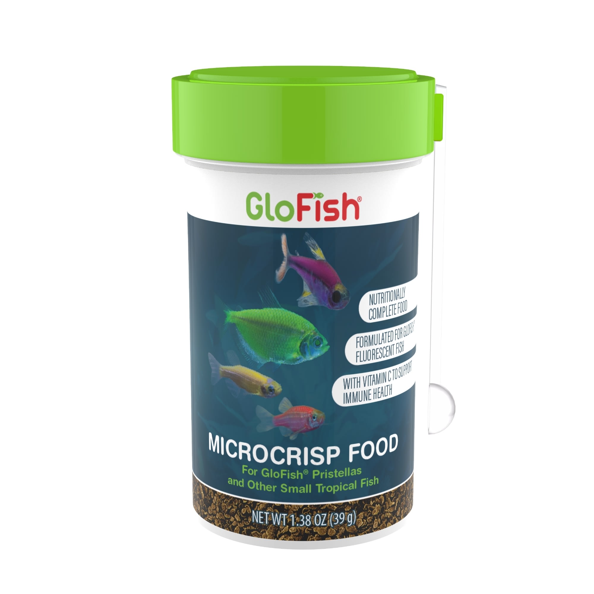GloFish Microcrisp Nutritionally Complete Food for Small Tropical Fish,  1.38 oz.