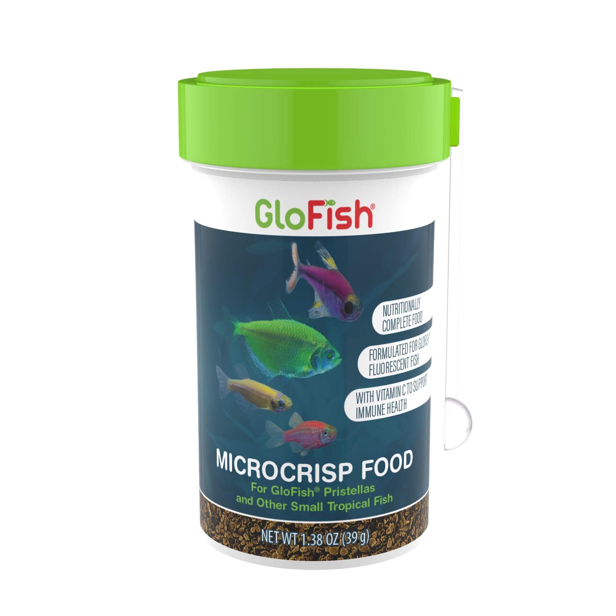 GloFish Microcrisp Nutritionally Complete Food for Small Tropical Fish 1.38 oz