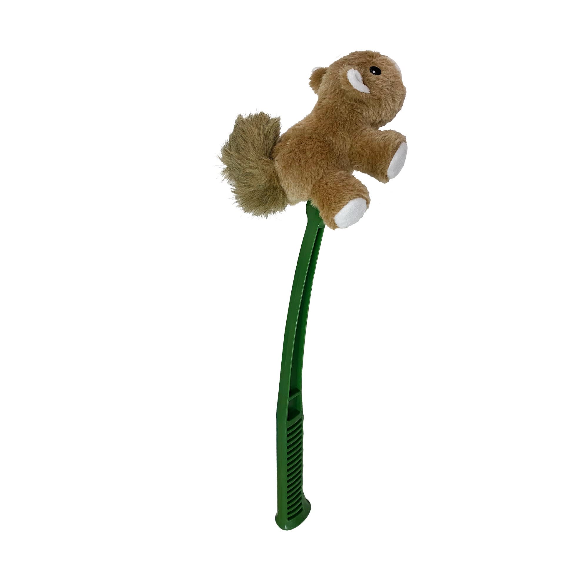 Flingerz Furry Squirrel with Launcher Dog Toy, Medium Petco