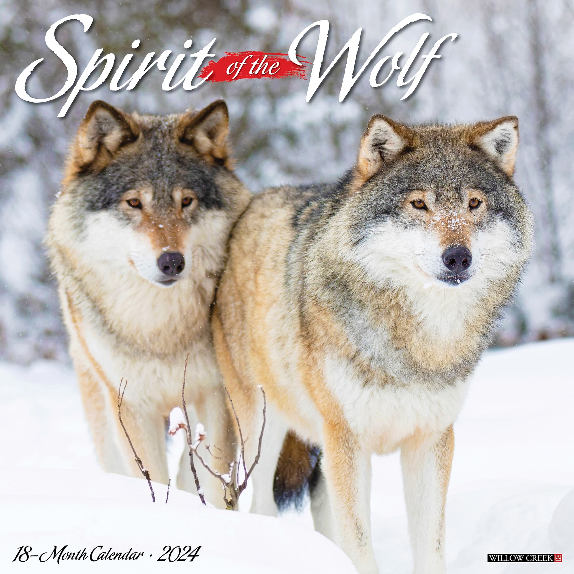 2024 Spirit of the Wolf Wall Calendar 12"x12" by Willow Creek