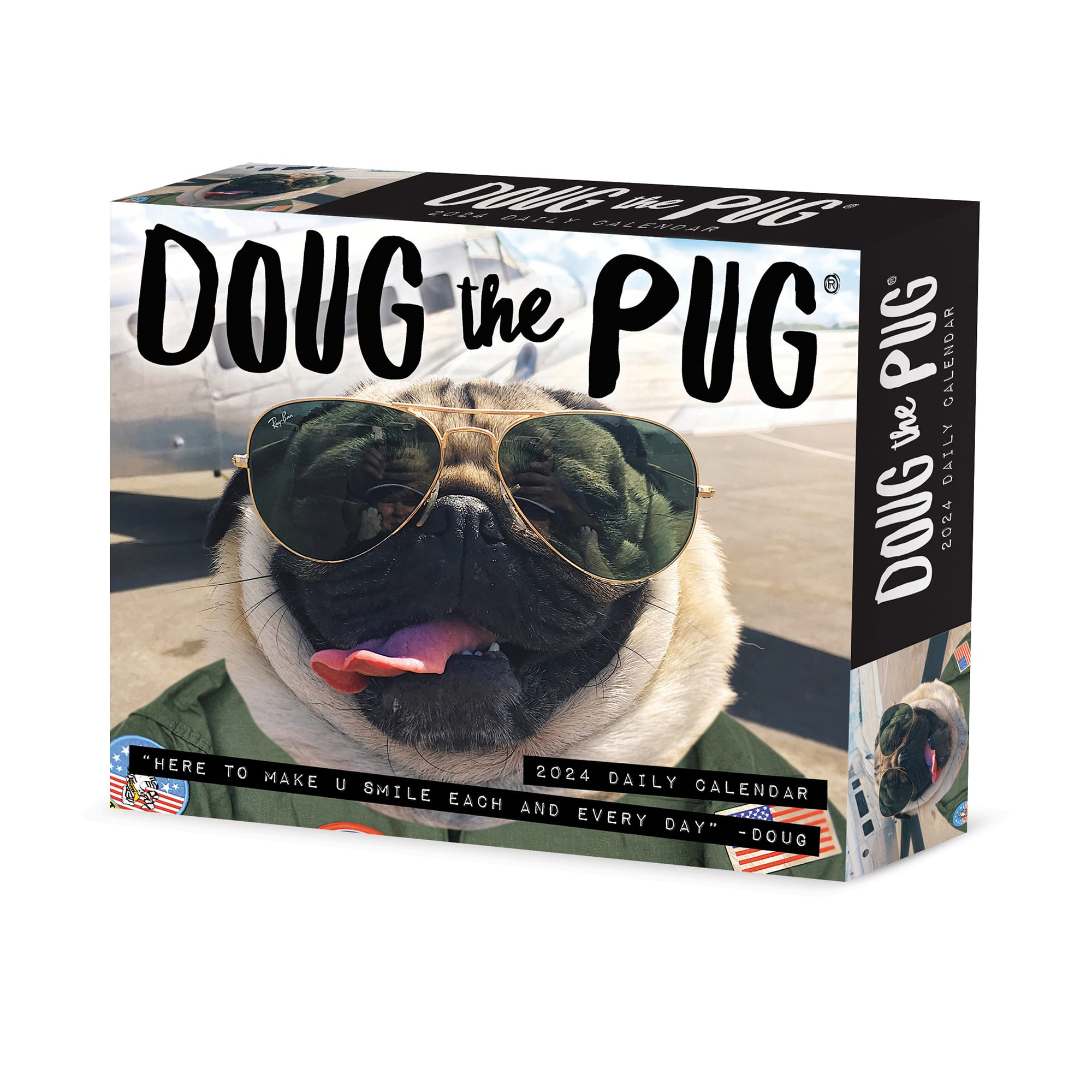 Willow Creek Press Doug The Pug 2024 Box Calendar USA 6 2 L X 5 4 W   3861017 Center 1