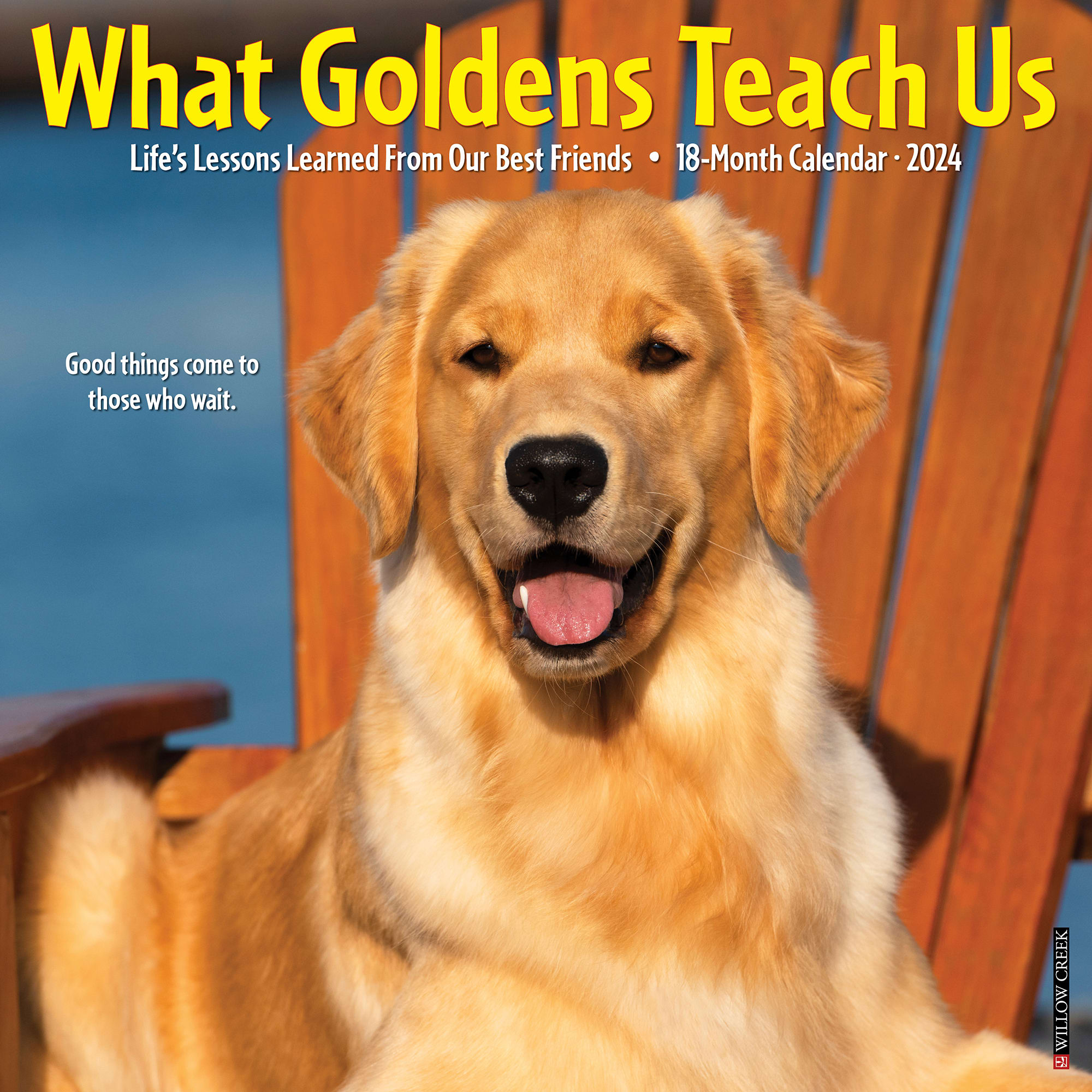 Willow Creek Press What Goldens Teach Us 2024 Wall Calendar, 12" L X 12