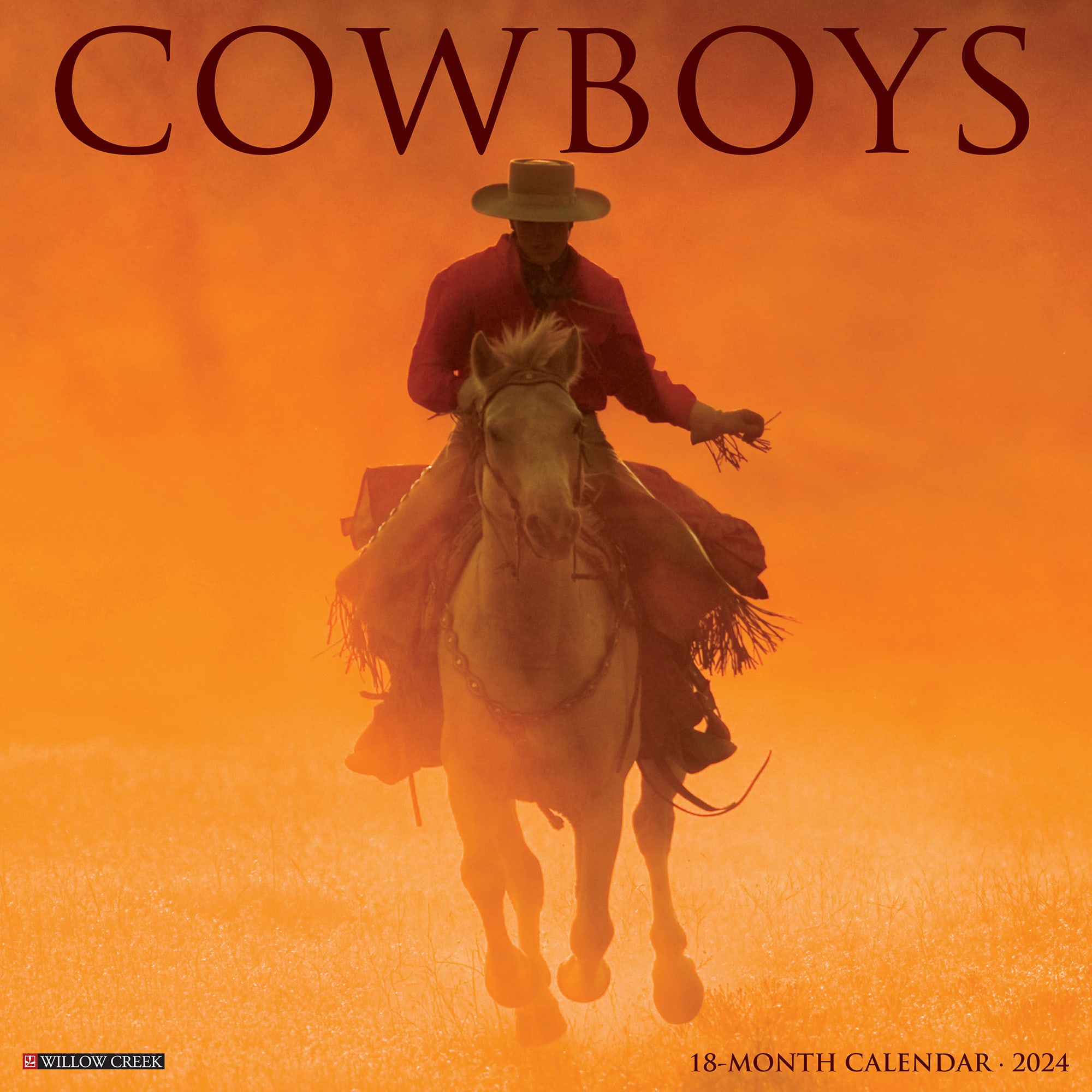 Willow Creek Press Cowboys 2024 Wall Calendar, 12" L X 12" W, Large Petco