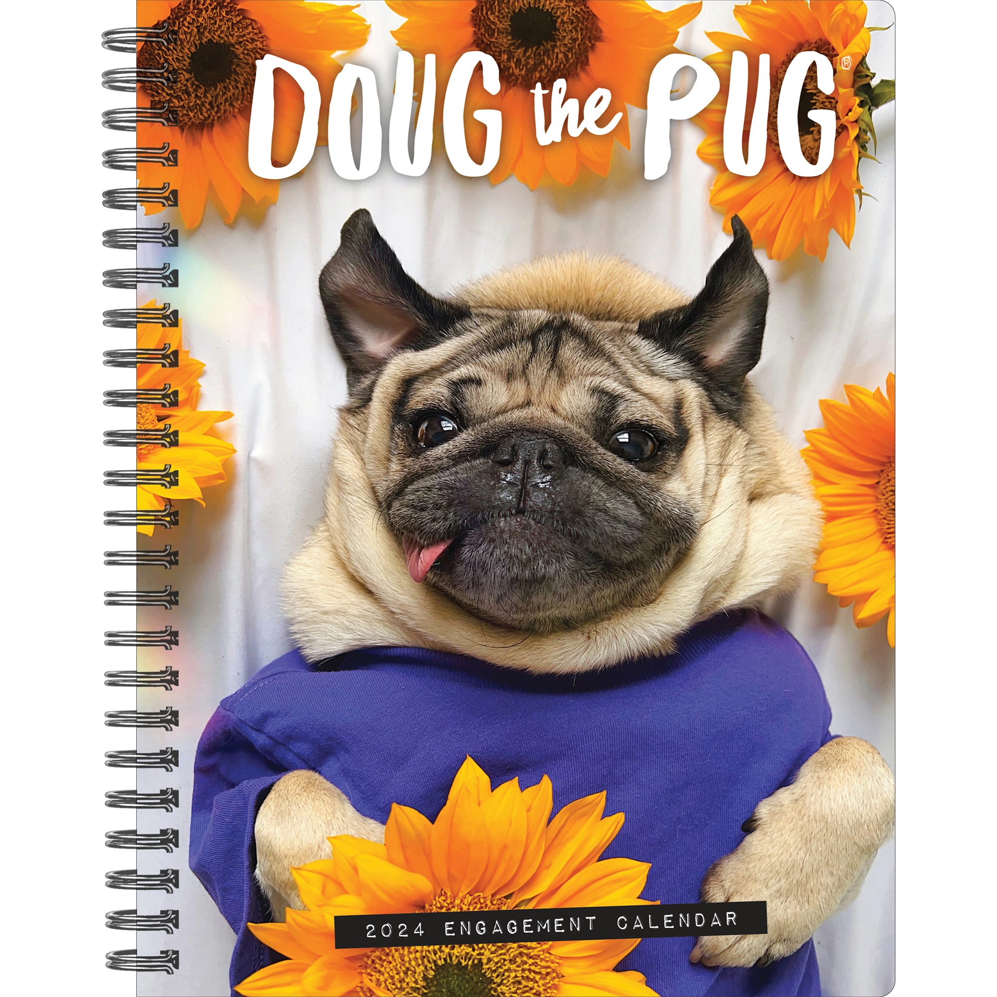 Willow Creek Press Doug the Pug 2024 Engagement Calendar, 6.5" L X 8.5