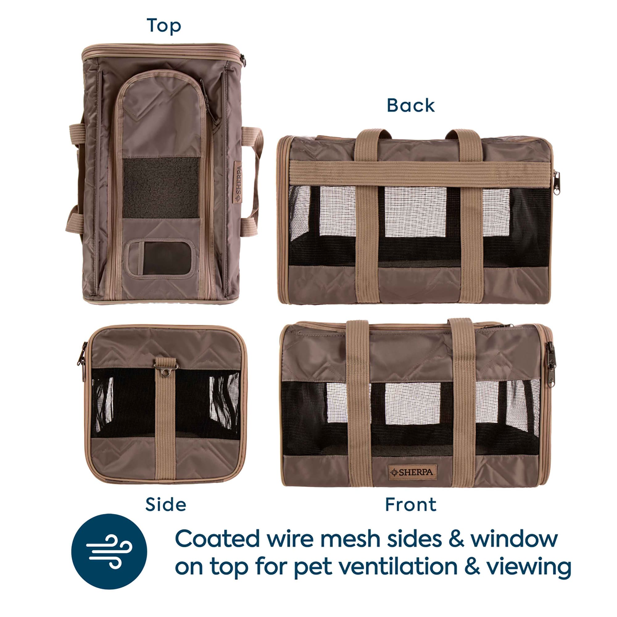 Sherpa Deluxe Fungi Airline Approved Soft Sided Dog & Cat Carrier
