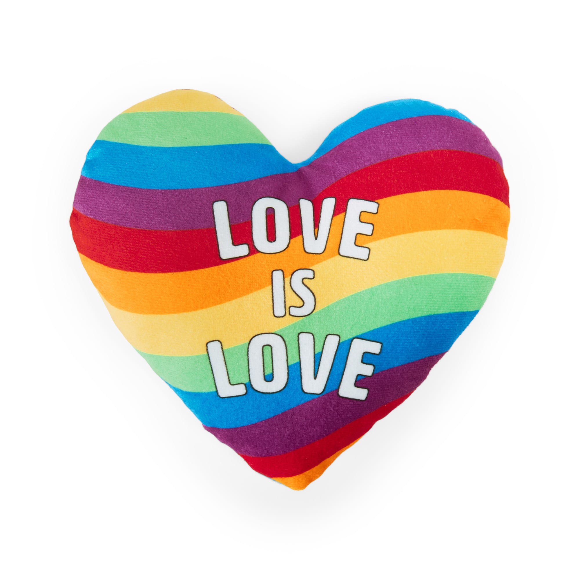 Petco Pride Heart Small Dog Toy Rainbow & Durable