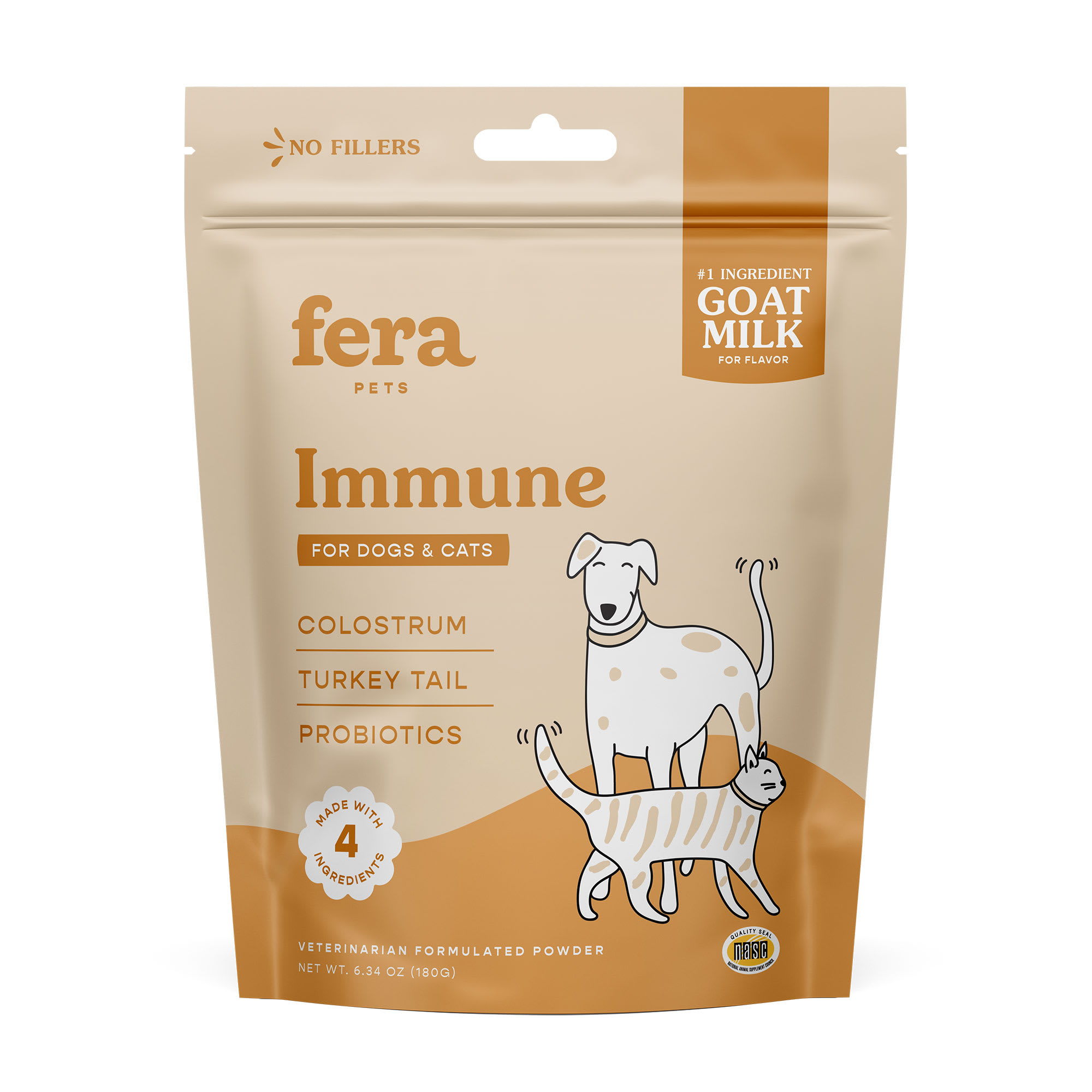 Fera Pet Goat Milk Meal Topper Immune Support for Dogs Cats 6.34 oz