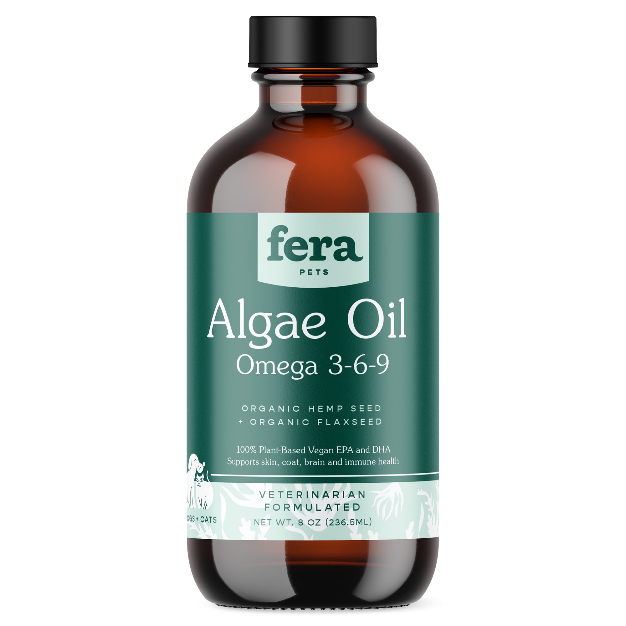 Fera Pet Organics Omega 3s Algae Oil Vegan Supplement for Dogs