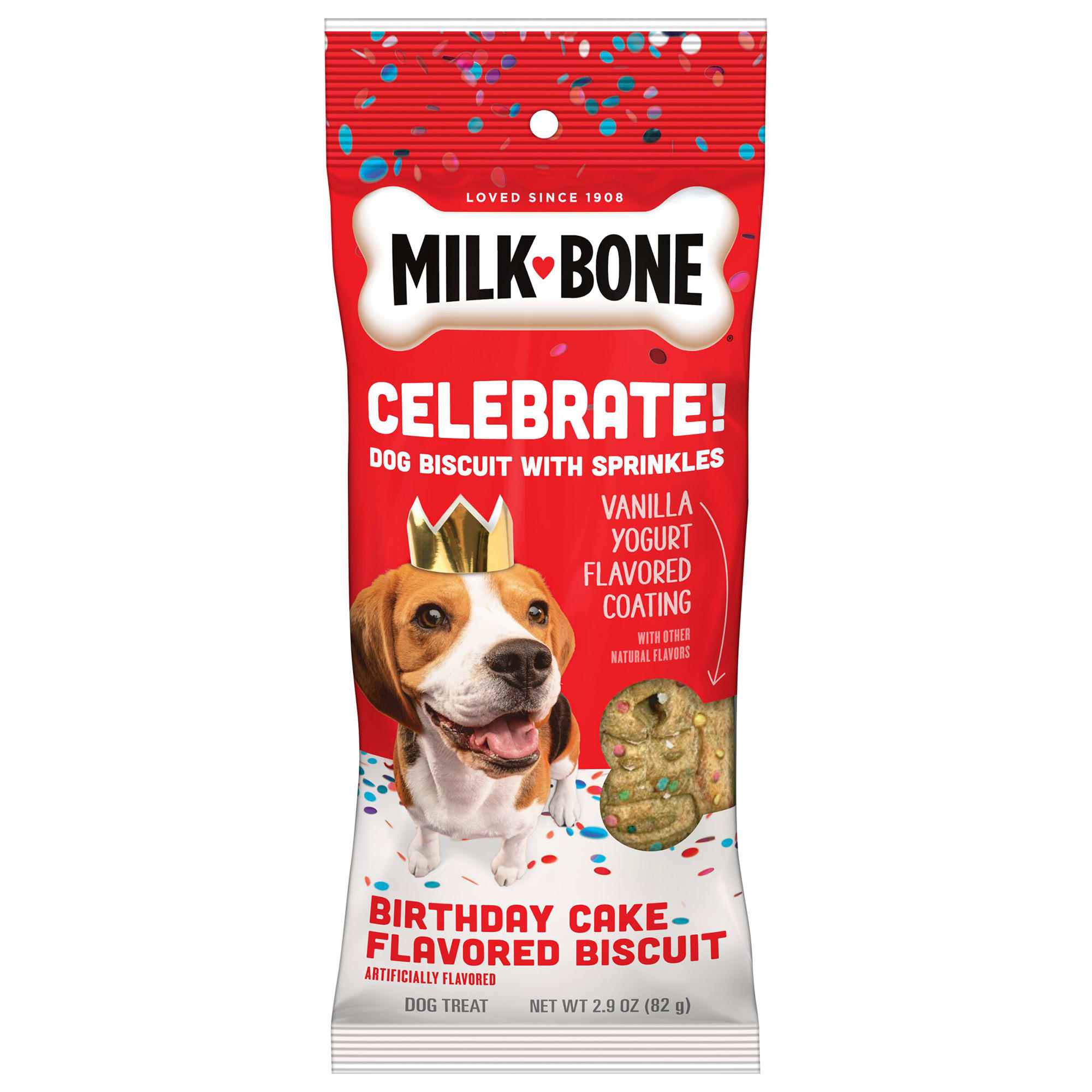 Milk Bone XL Birthday Dipped Dog Treats Yogurt Flavor