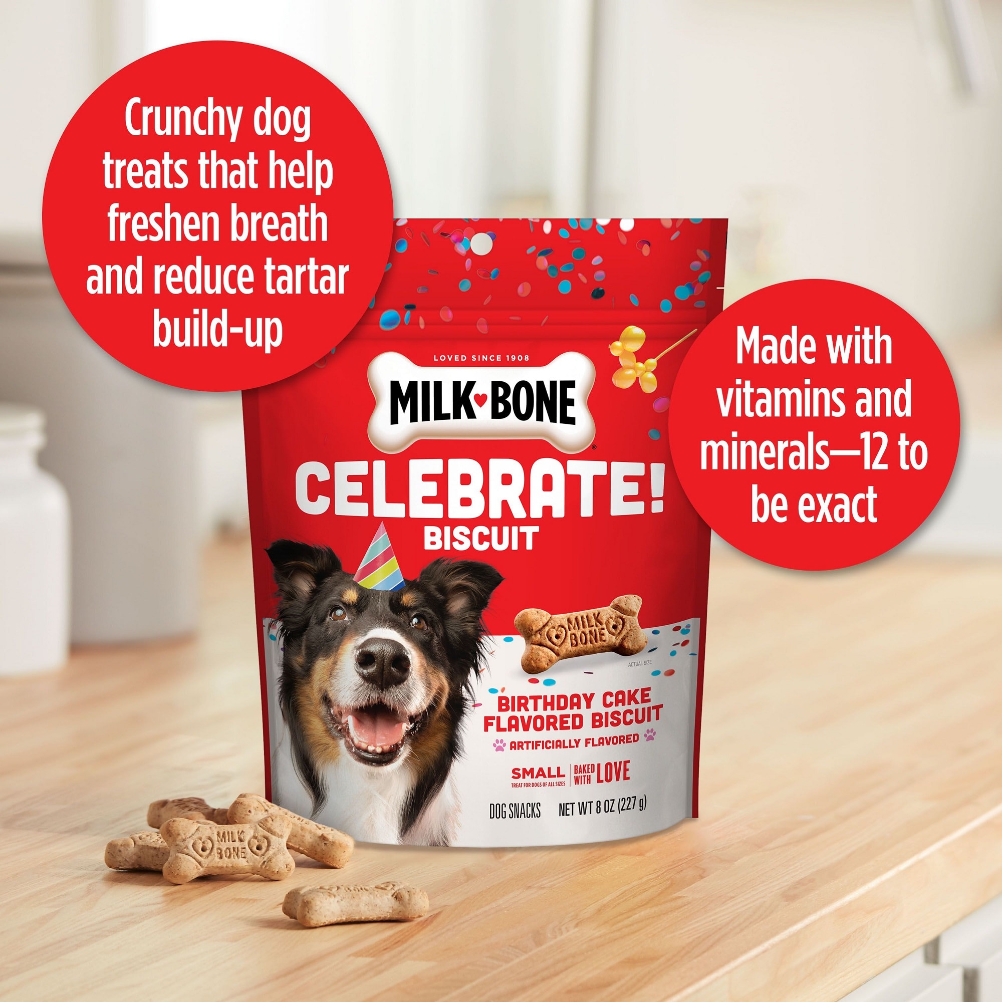 Milk Bone Birthday Cake Dog Treats 8 oz Crunchy Tasty from Petco